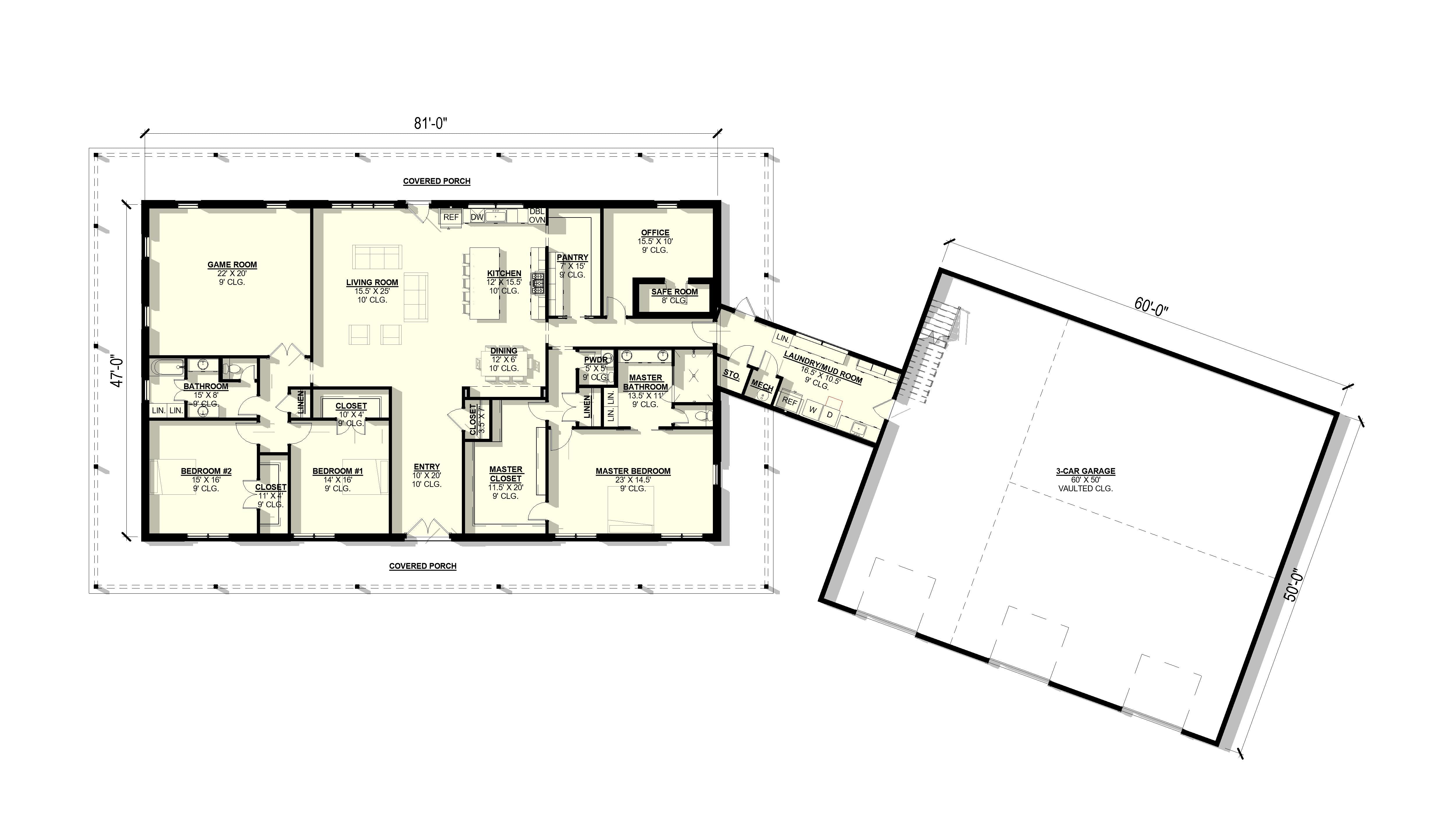 Myrtle Plan (3/2.5/3 3,795 SF)