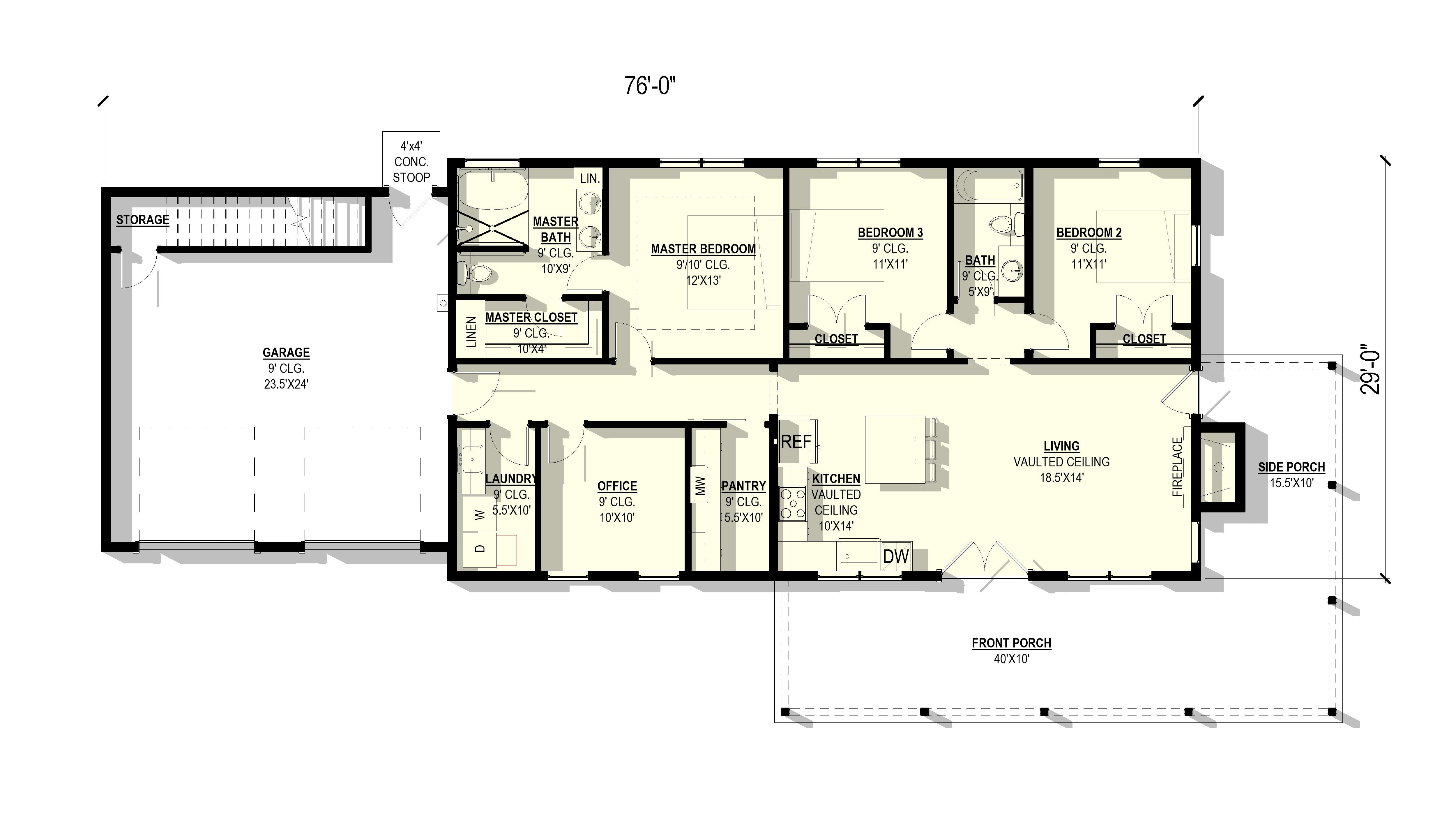 Yarrow Plan (3/2.5/2 1,508 SF)