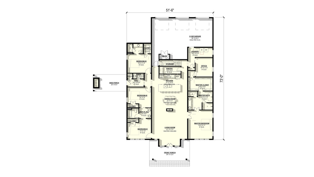 Globe Thistle Plan (4/2.5/3 3,059 SF)