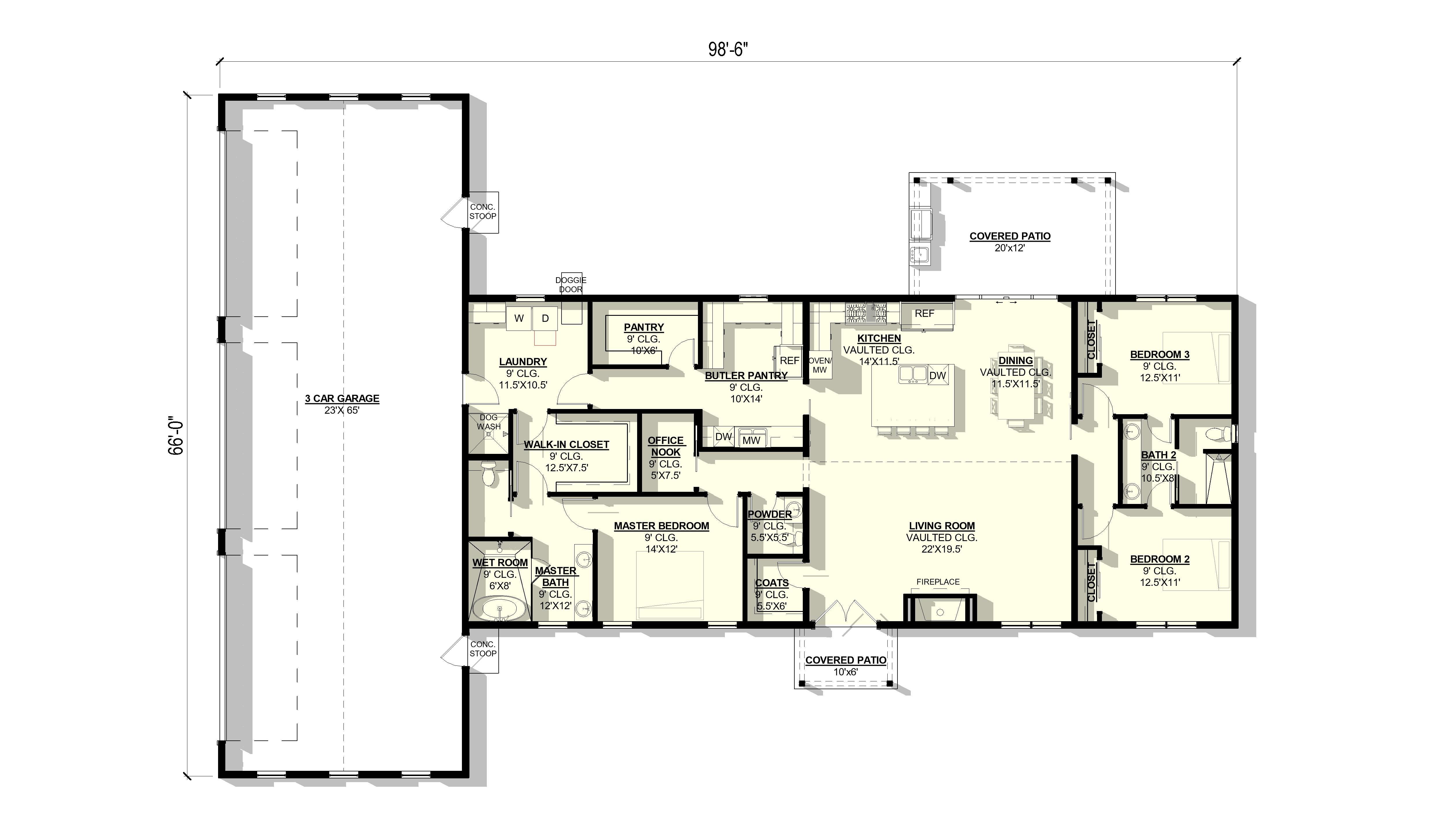 Rain Lily Plan (3/2.5/3 2,399 SF)