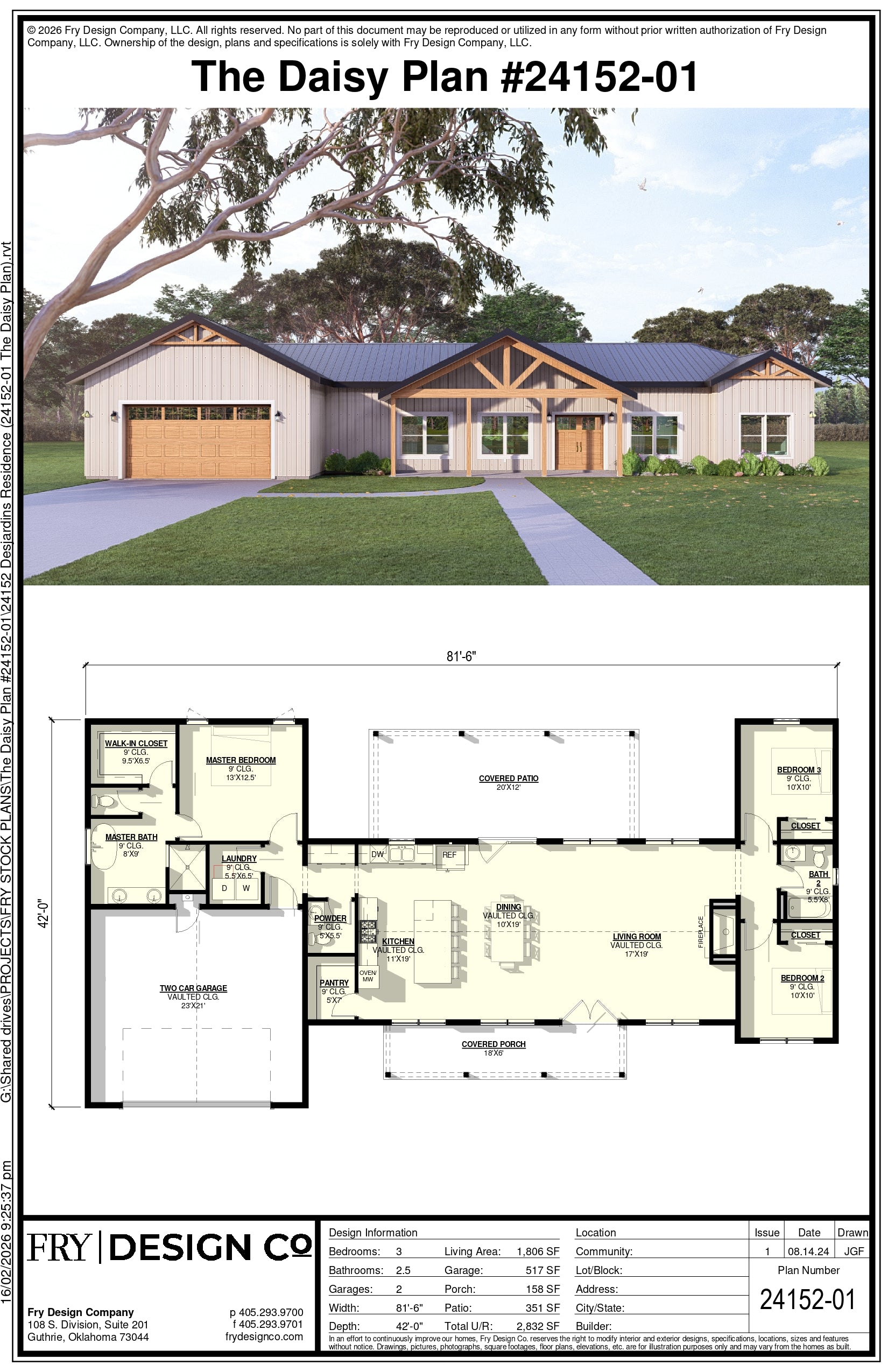 Daisy Plan (3/2.5/2 1,806 SF)