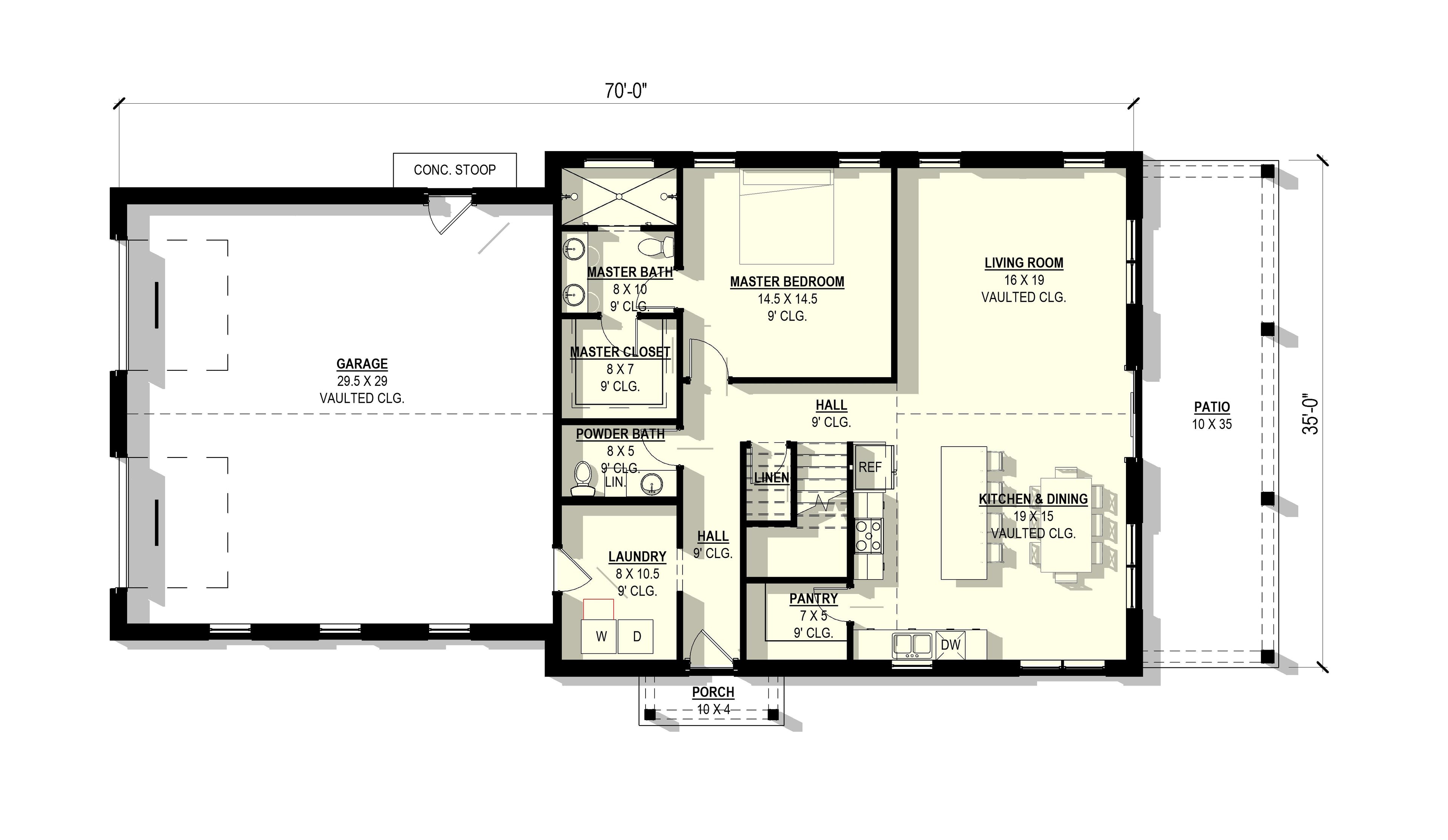 Sea Thrift Plan (3/2.5/2 1,901 SF)