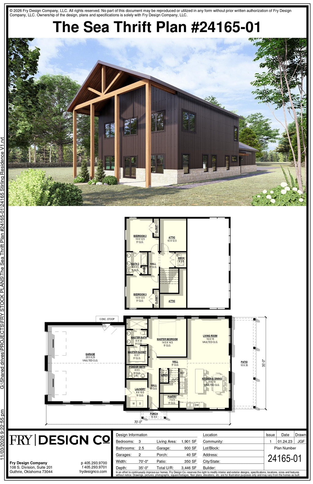 Sea Thrift Plan (3/2.5/2 1,901 SF)