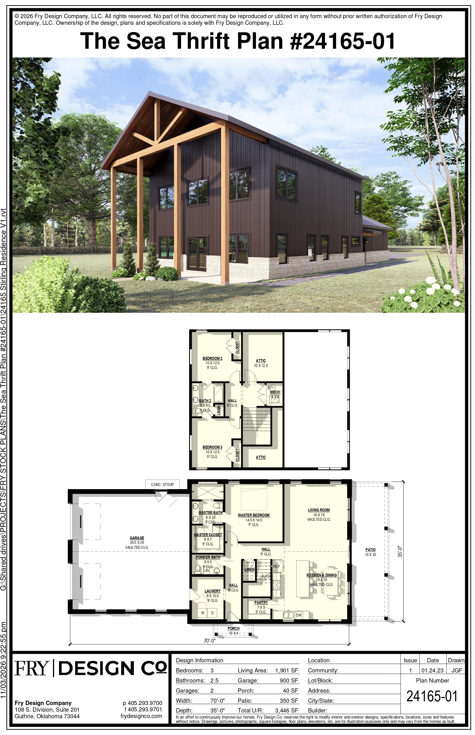 Sea Thrift Plan (3/2.5/2 1,901 SF)
