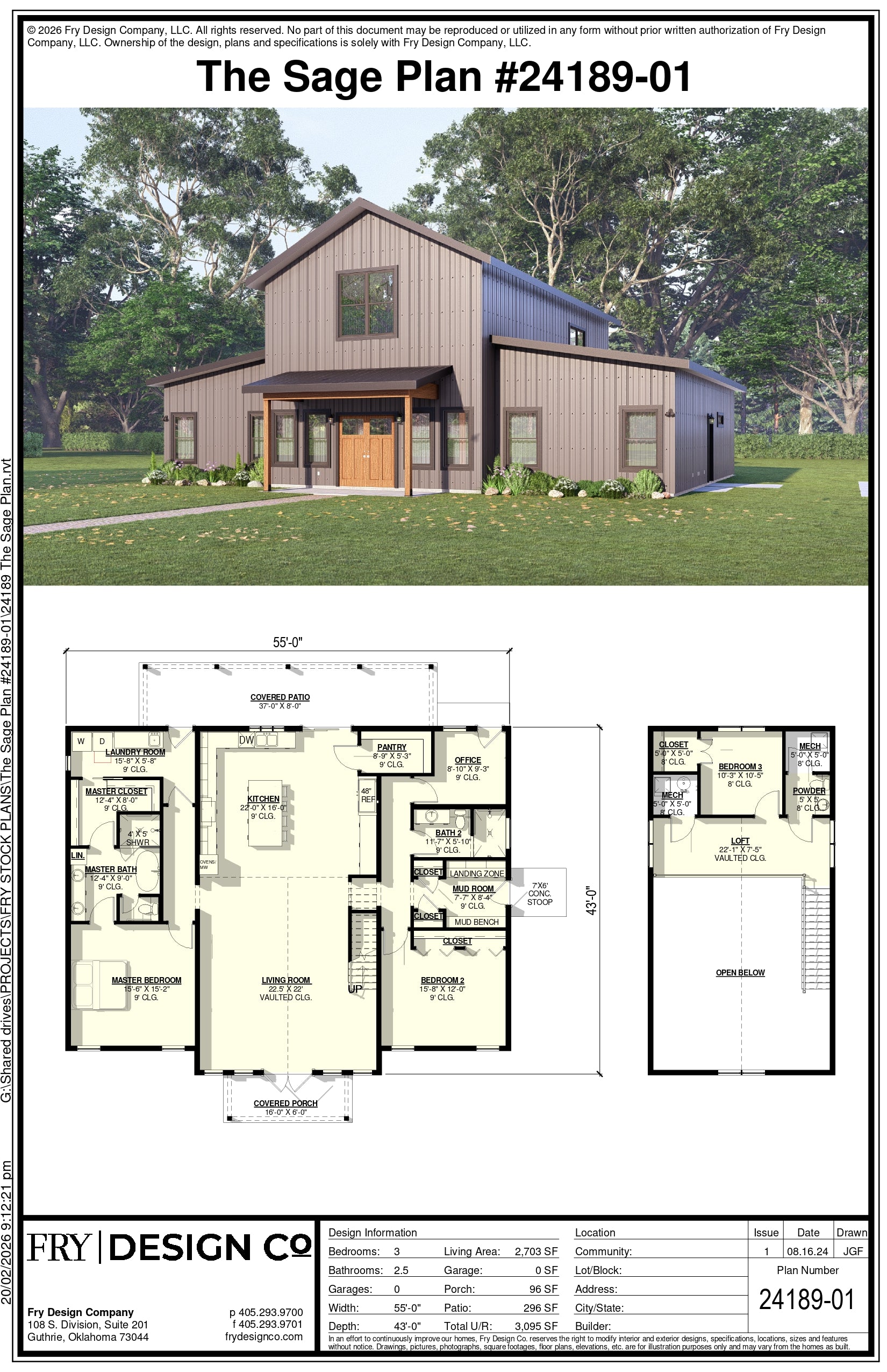 Sage Plan (3/2.5/0 2,703 SF)