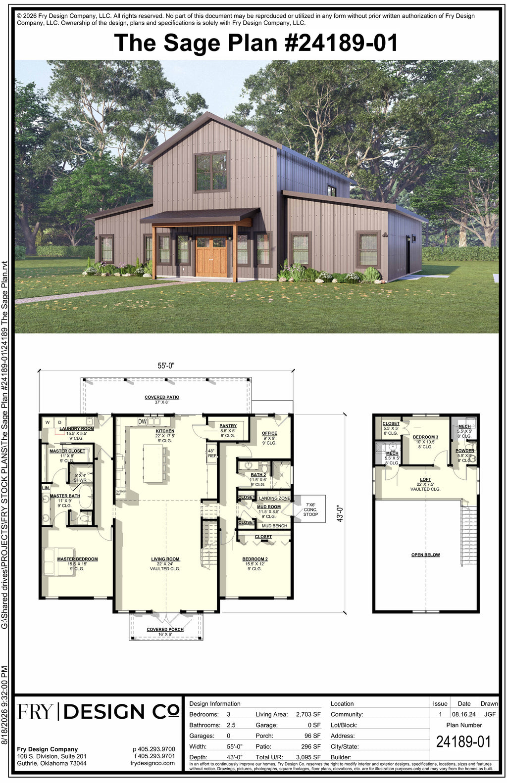 Sage Plan (3/2.5/0 2,703 SF)