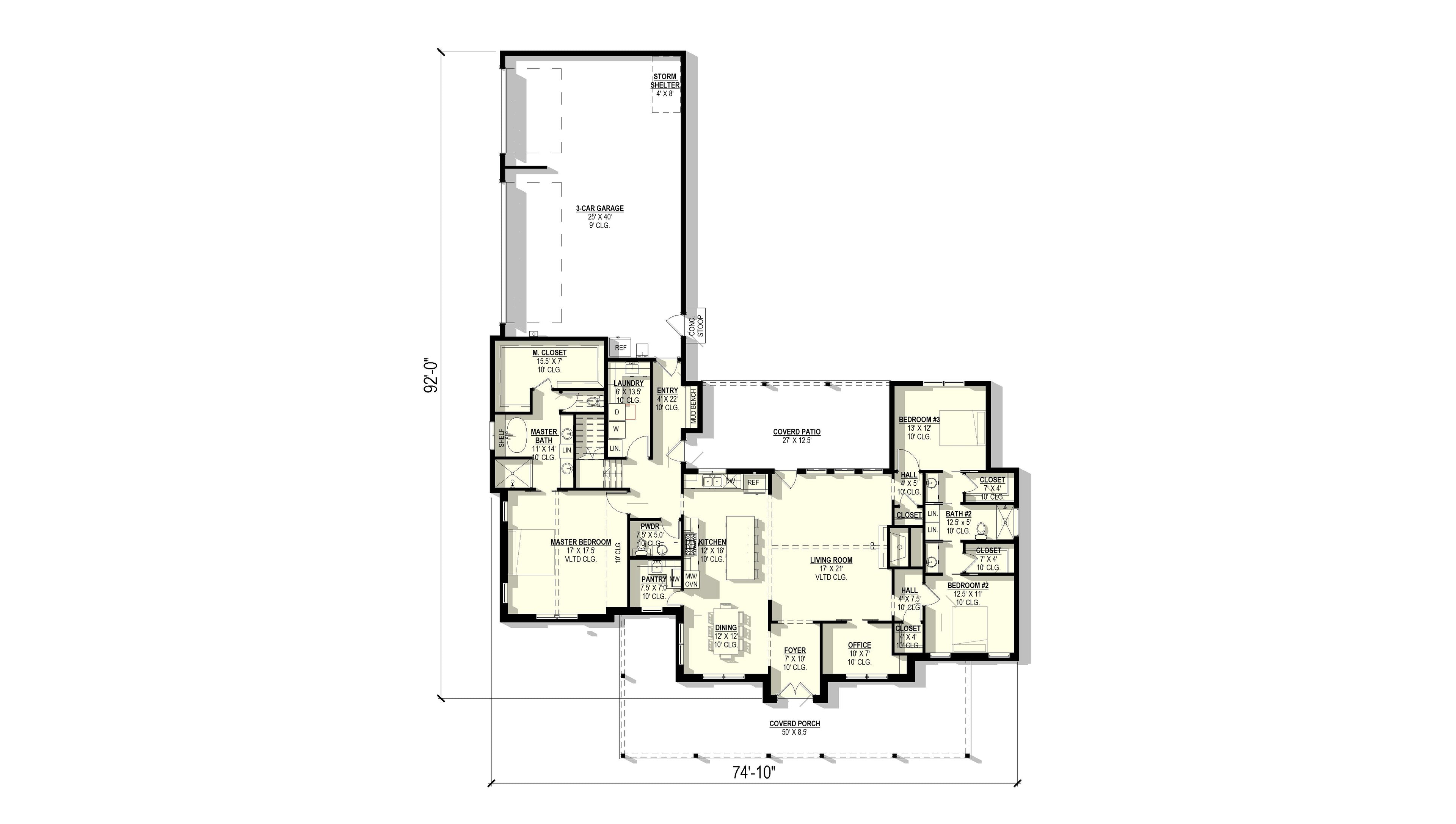 Fushia Plan (4/3.5/3 3,494 SF)