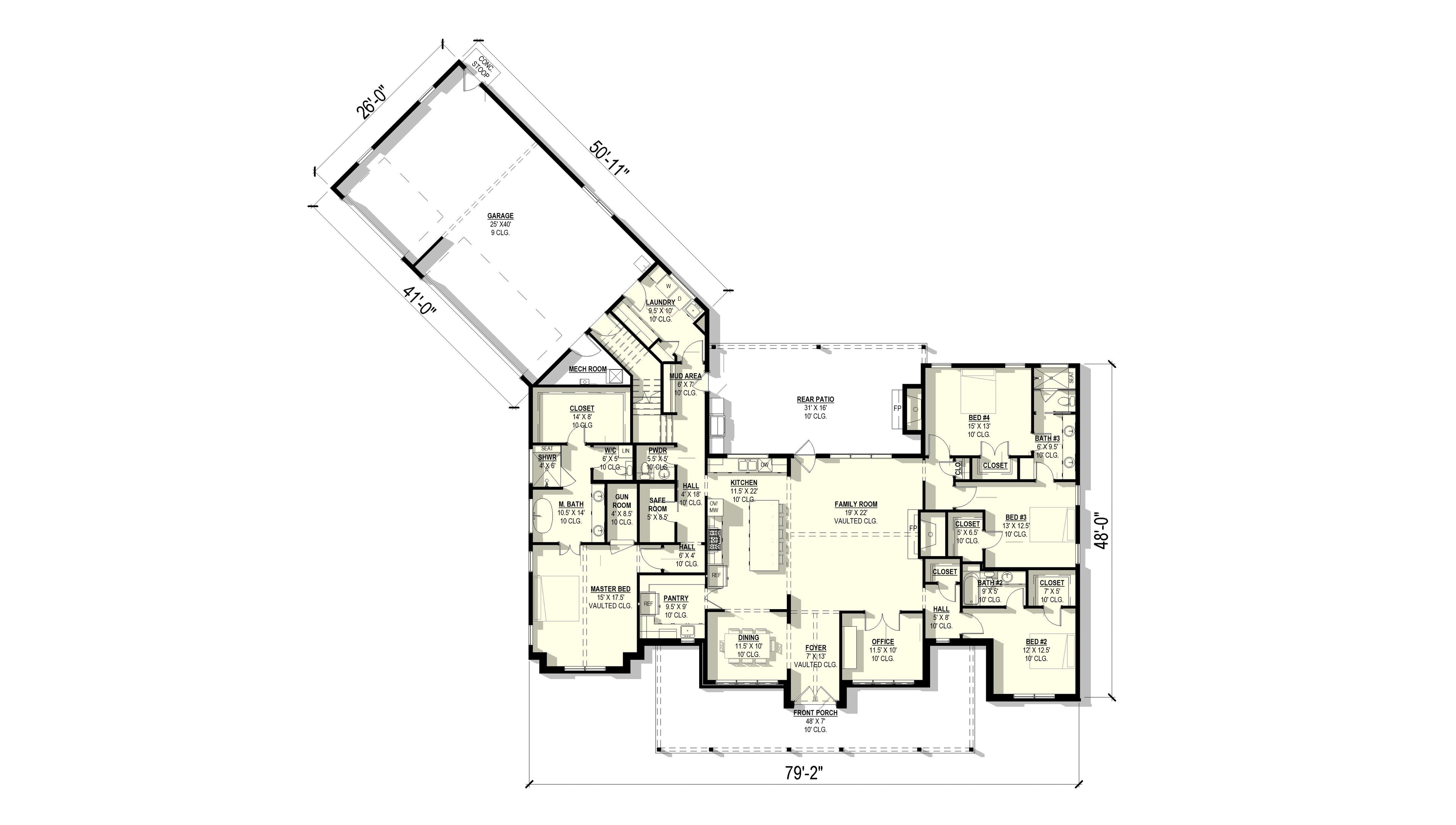 Yucca Plan (4/4.5/3 4,077 SF)
