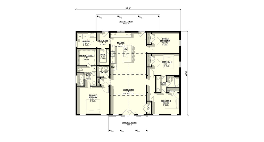 Marigold Plan (4/2.5/0 2,000 SF)