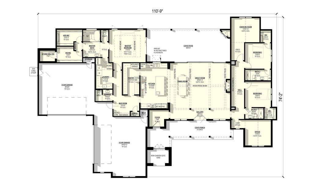 African Violet Plan (3/3.5/4 3,370 SF)