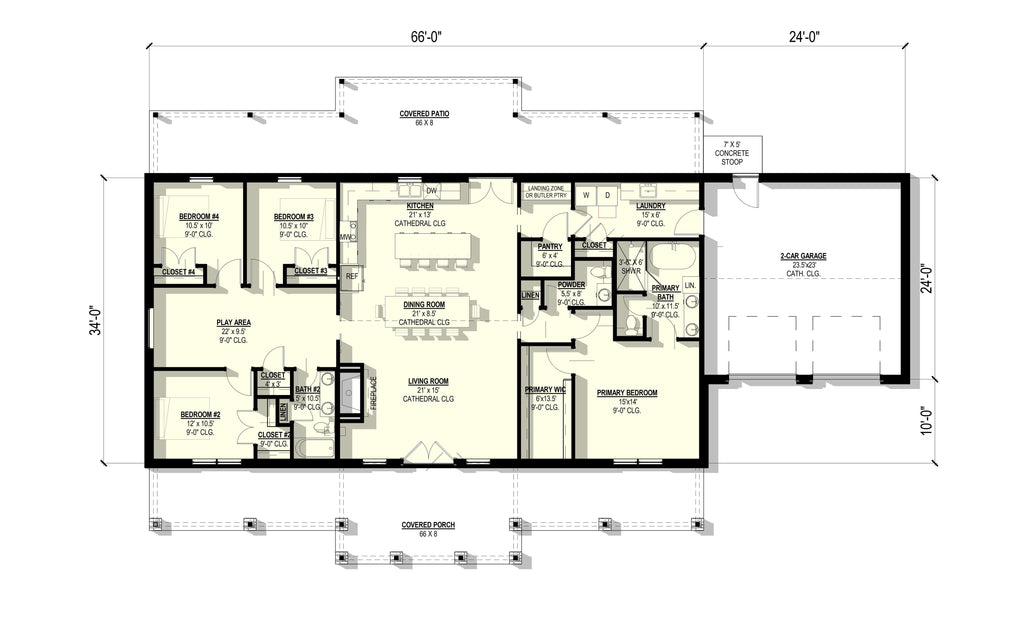 Aspen #1 Plan (4/2.5/2 2,243 SF)