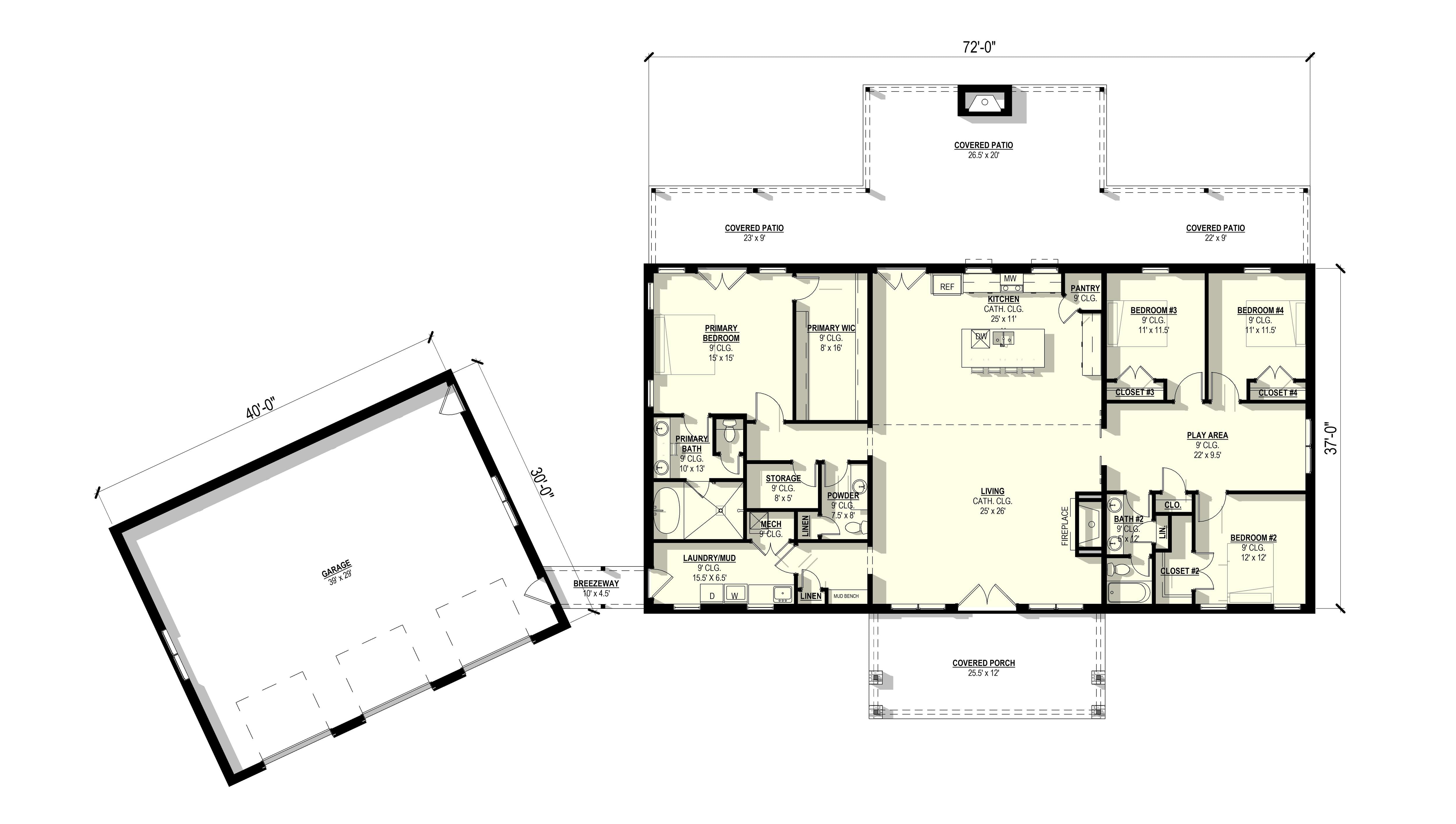 Aspen #3 Plan (4/2.5/4 2,663 SF)