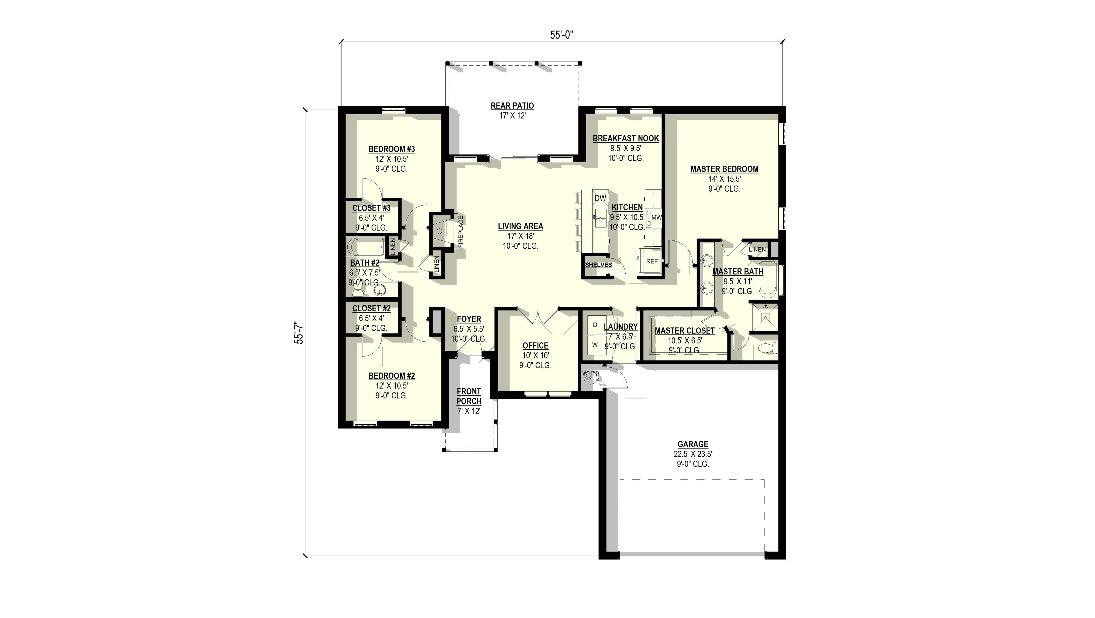 Acorn Plan (3/2/2 1,772 SF)