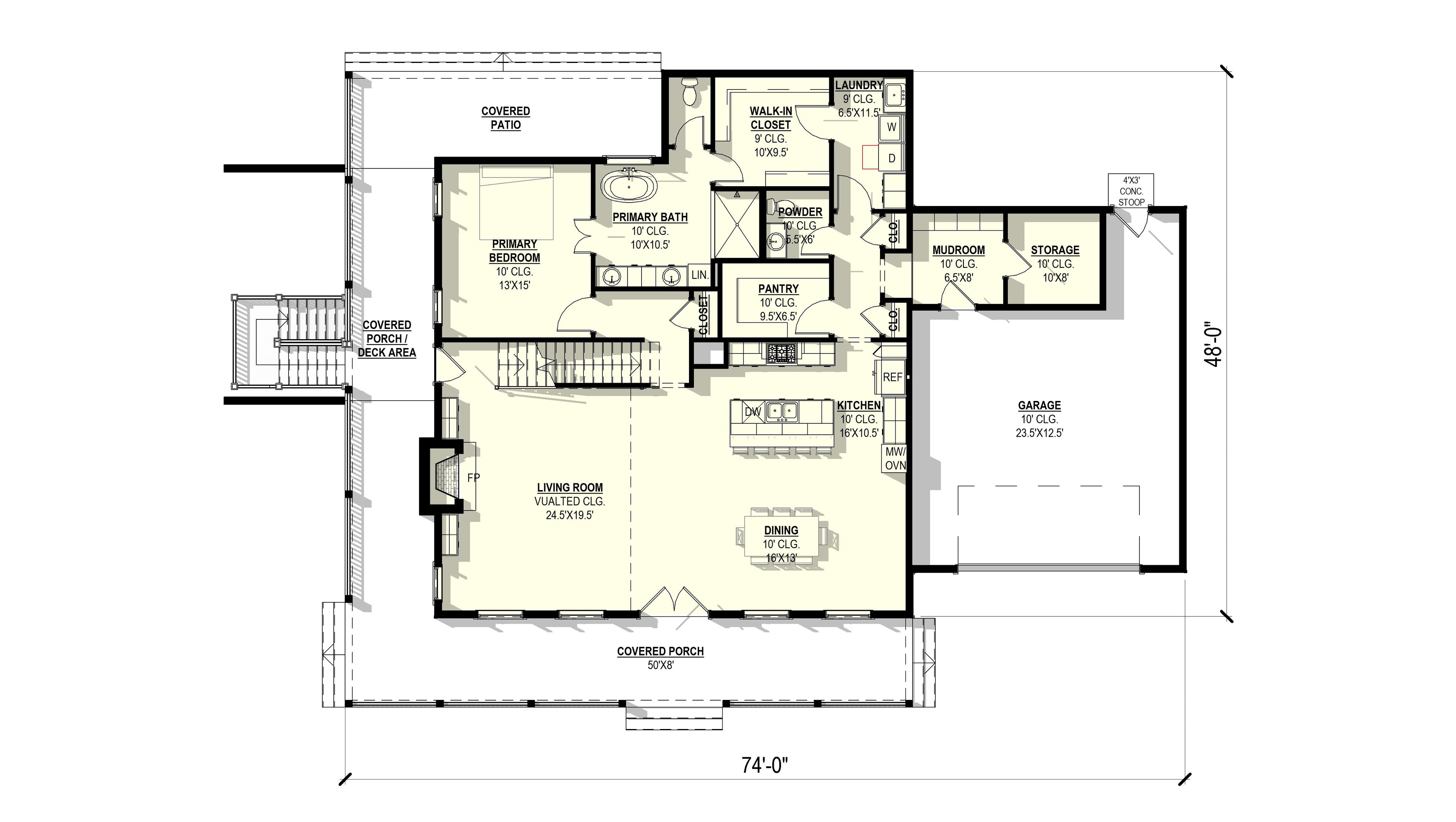 Arrowhead Plan (3/4/2 4,772 SF)
