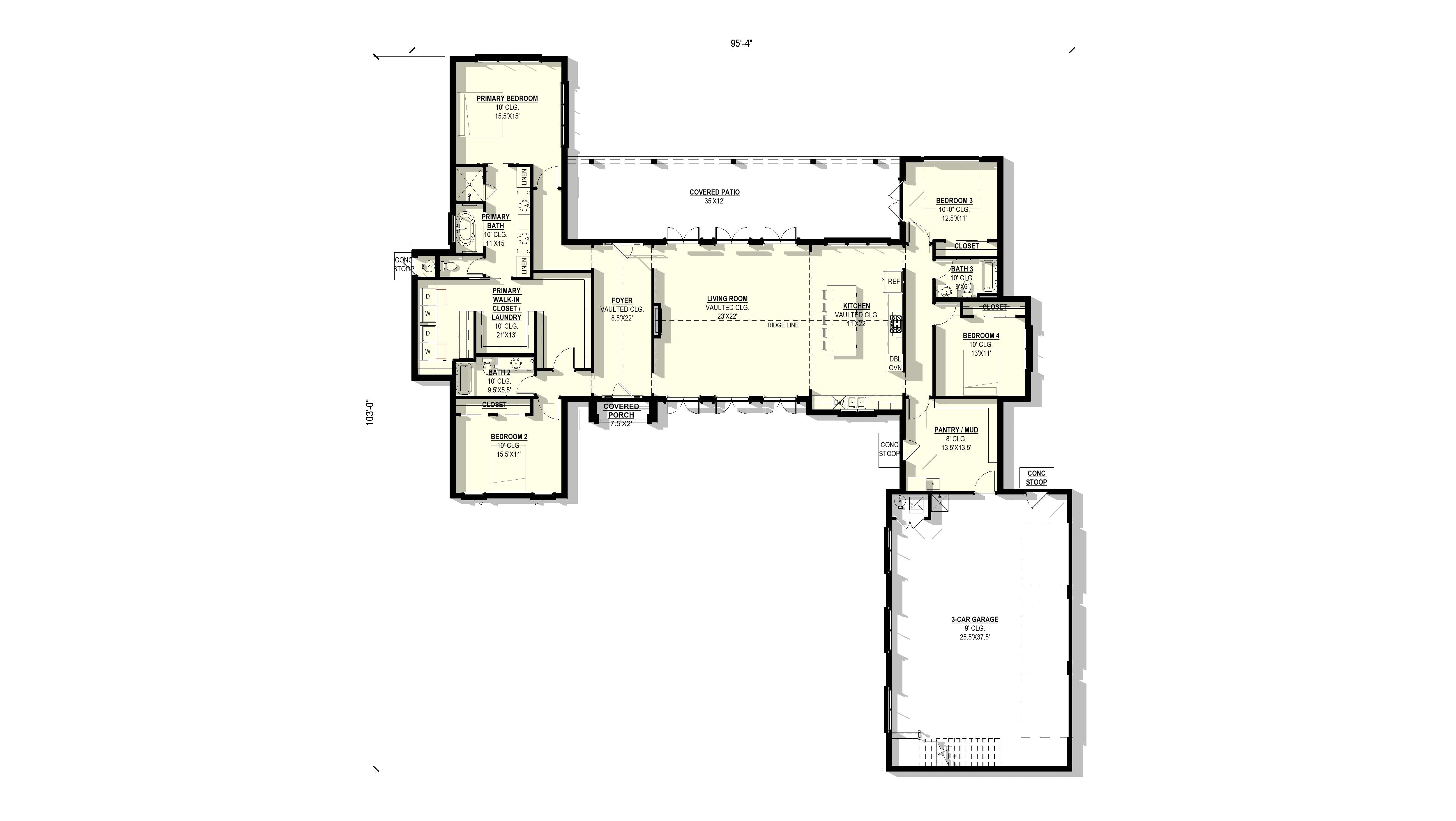 Coralroot Plan (4/3/3 2,970 SF)