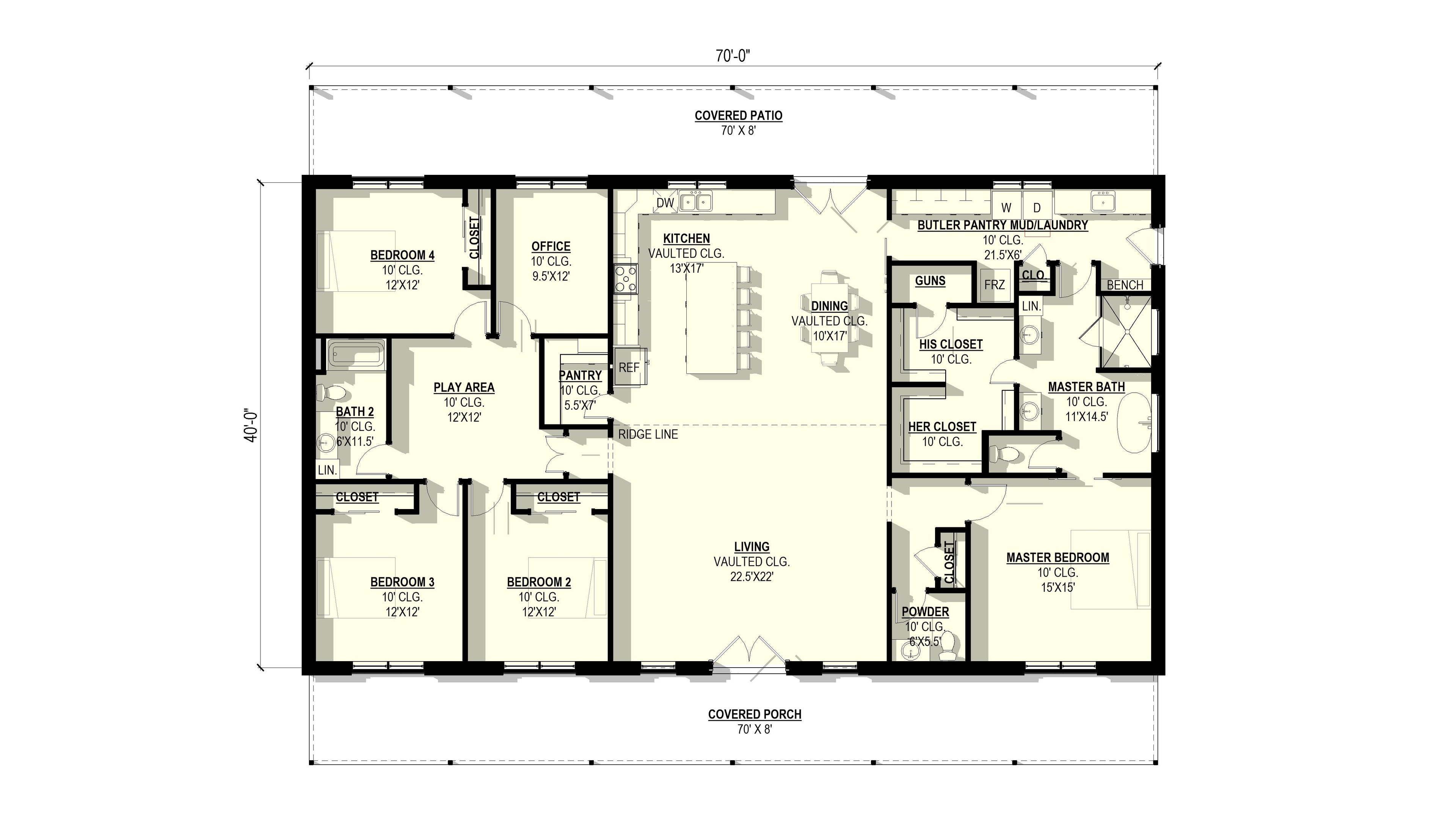 Dandelion #1 Plan (4/2.5/0 2,800 SF)