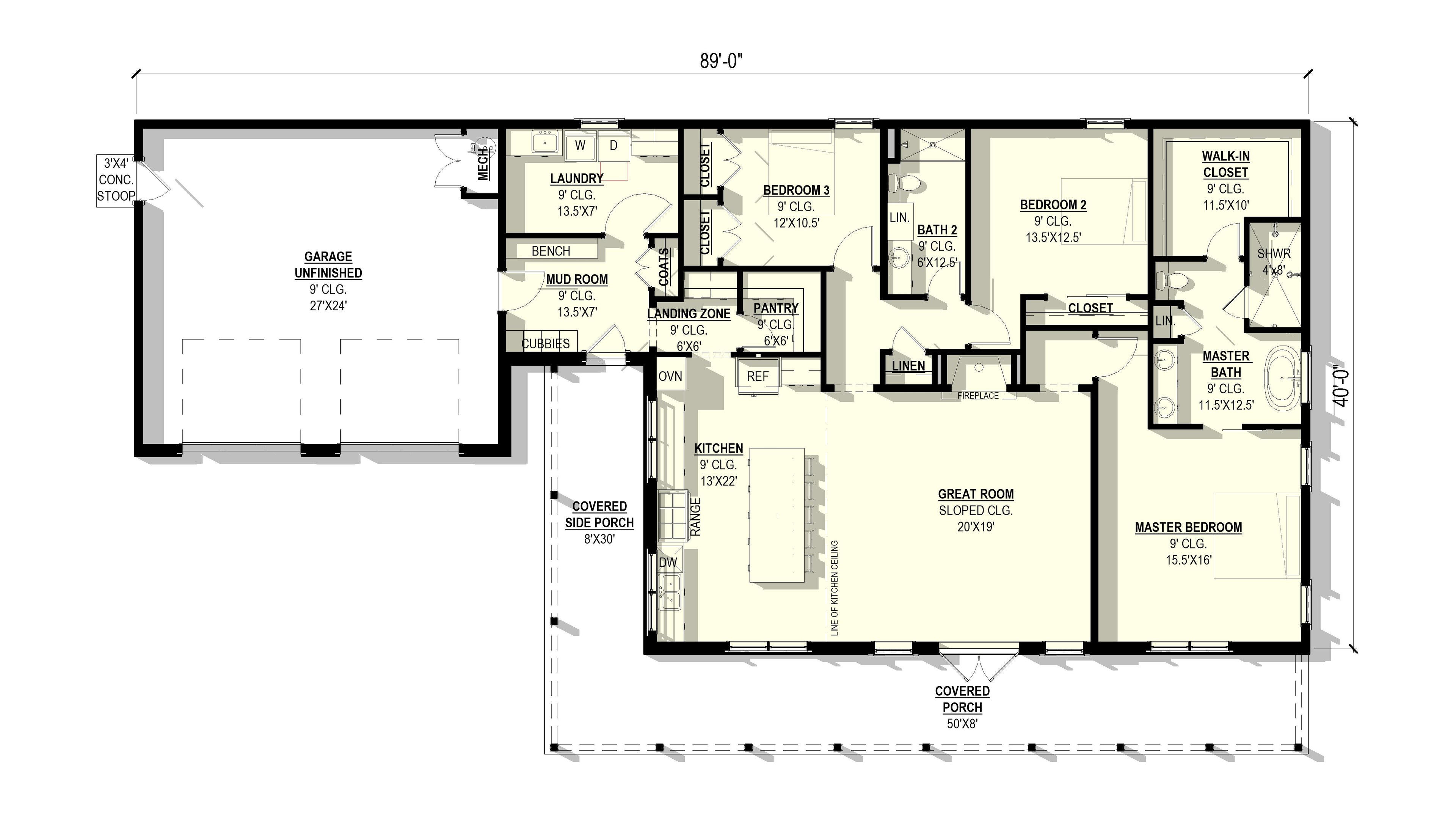 Dayflower Plan (3/2/2 2,206 SF)