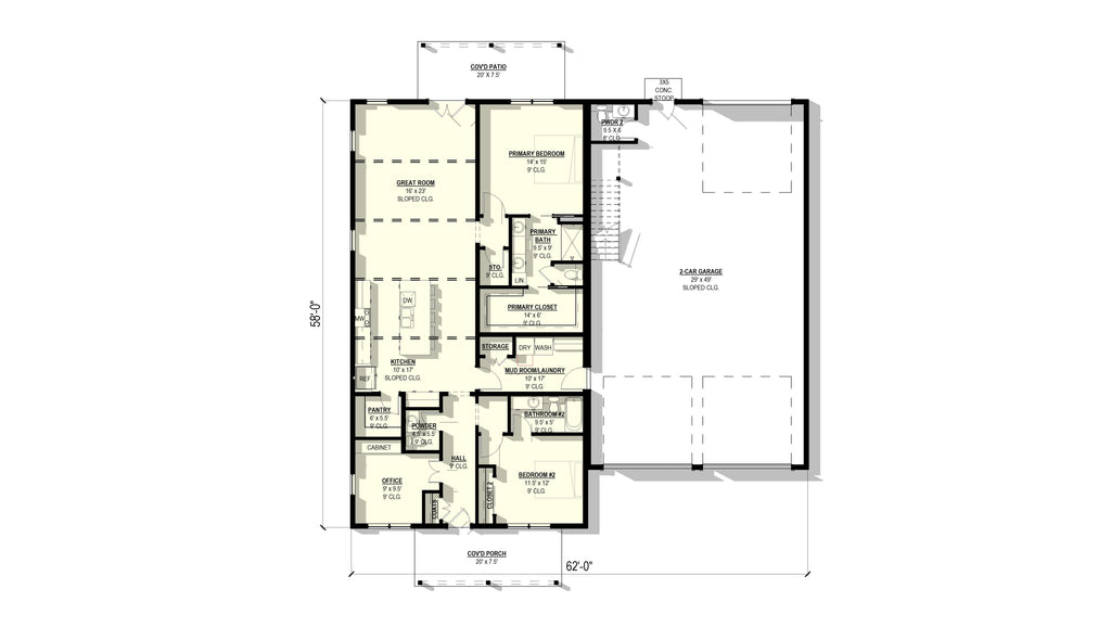 Elmwood Plan (2/3/2 1,856 SF)