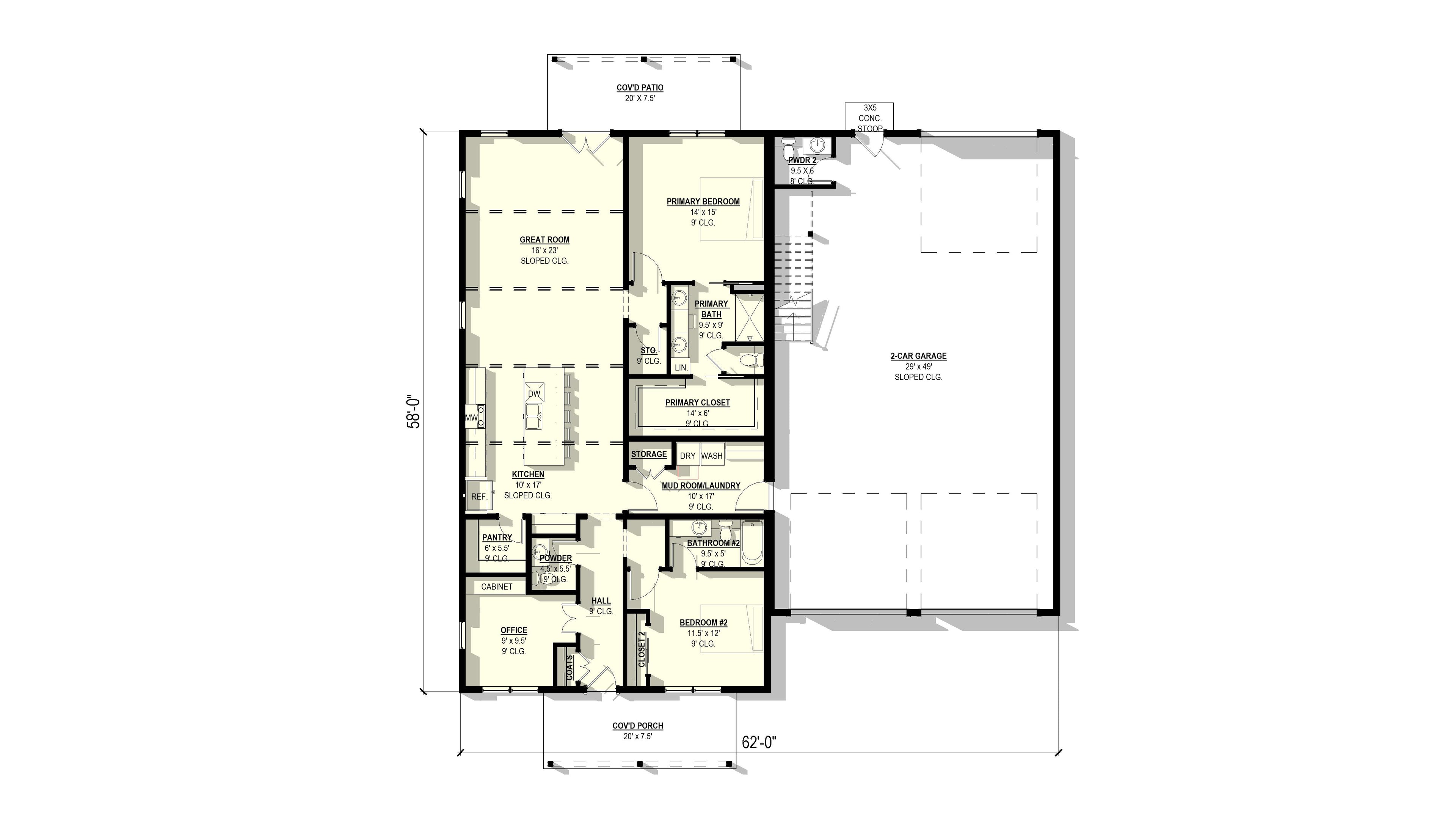 Elmwood Plan (2/3/2 1,856 SF)