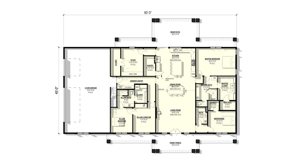 Fern Plan (3/3/3 2,910 SF)