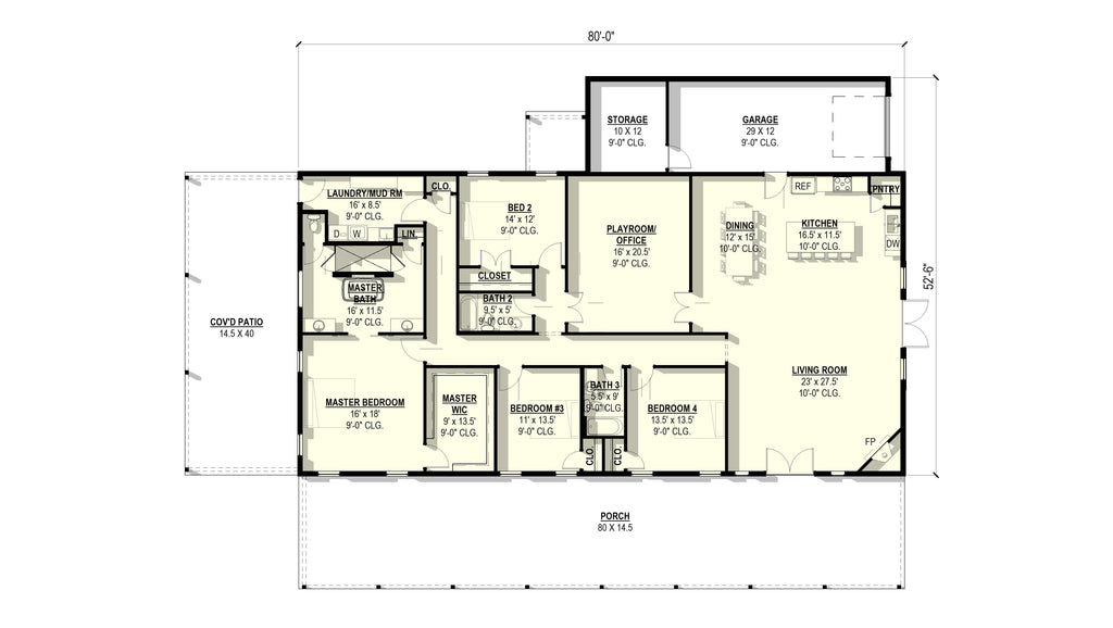 Hickory Plan (4/3/1 3,309 SF)