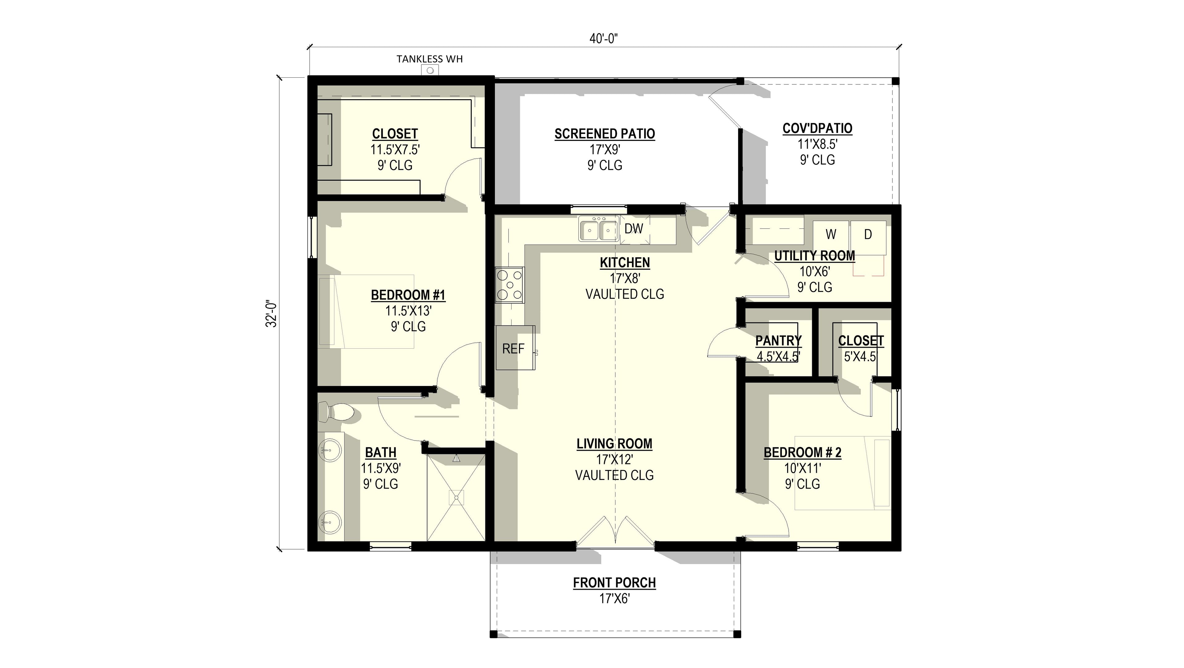Ironwood Plan (2/1/0 1,039 SF)