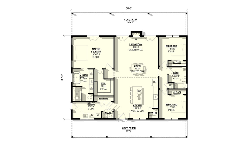 Mesquite Plan (3/2/0 1,800 SF)