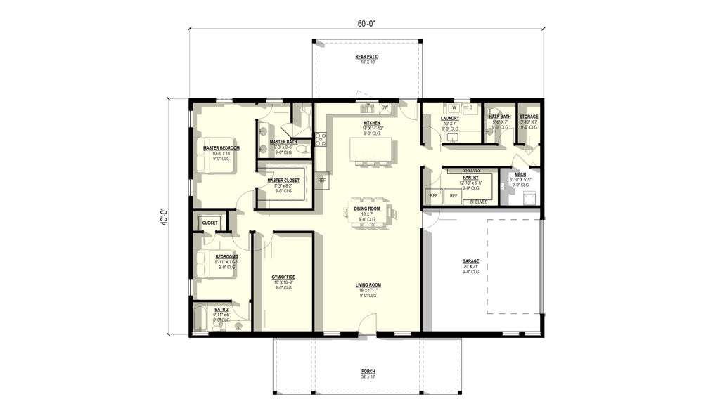 Mulberry Plan (2/2/2 1,957 SF)