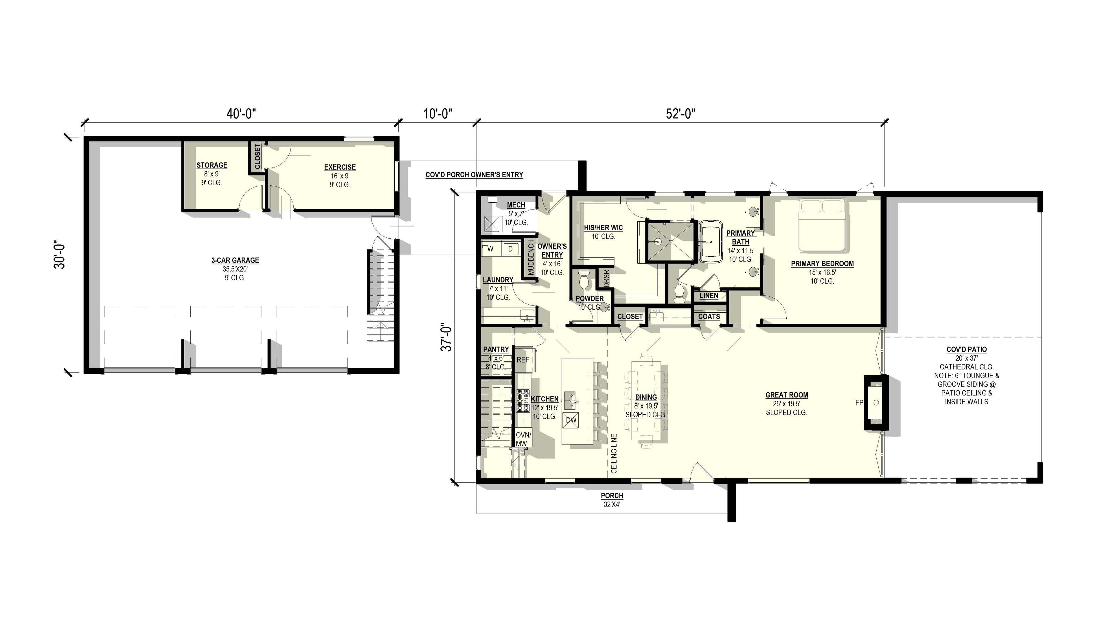 Olive Plan (4/3.5/3 2,974 SF)