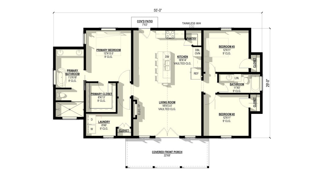 Rosemary Plan (3/2/0 1,476 SF)