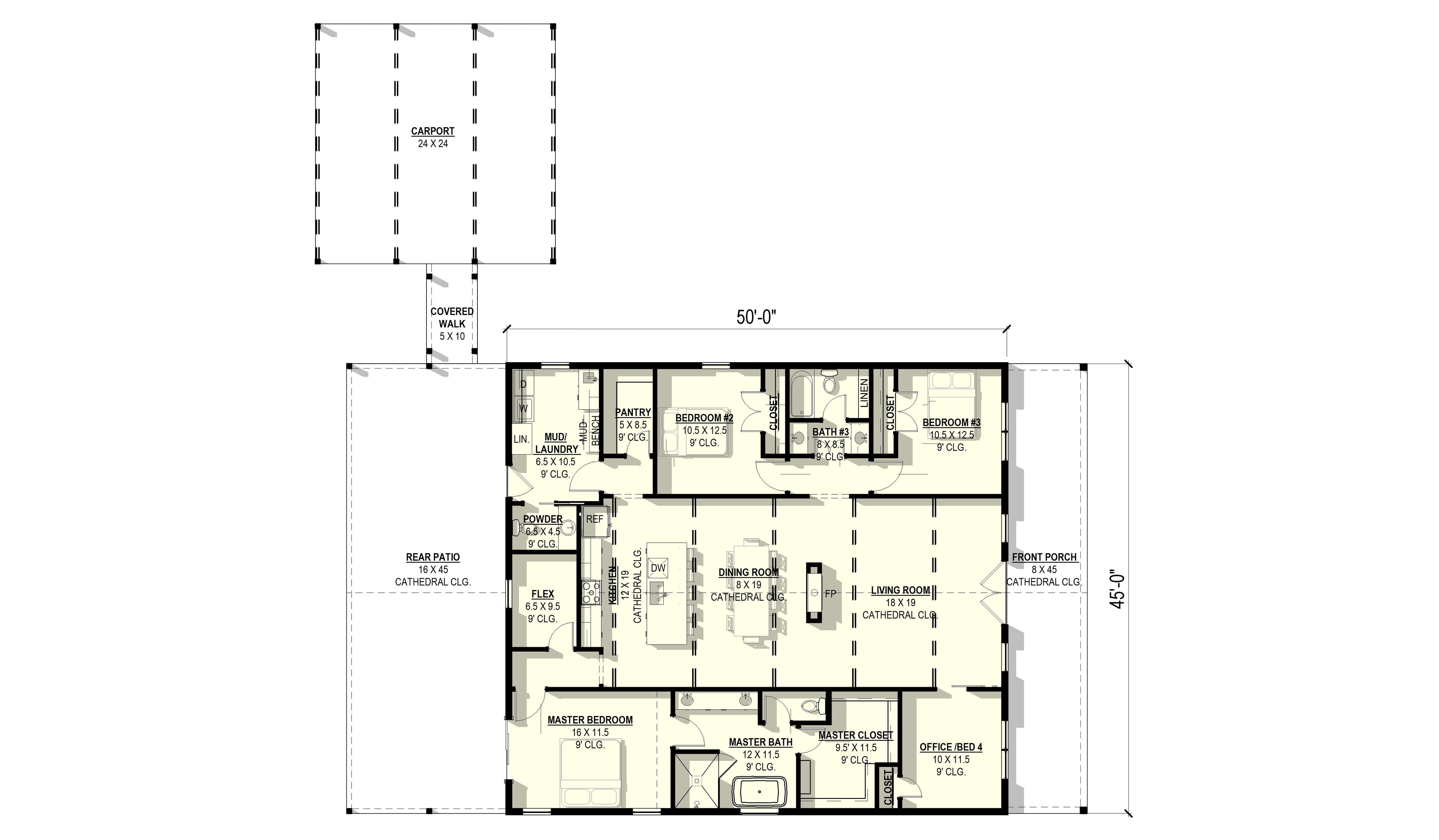 Sycamore #2 Plan (3/2.5/0 2,250 SF)