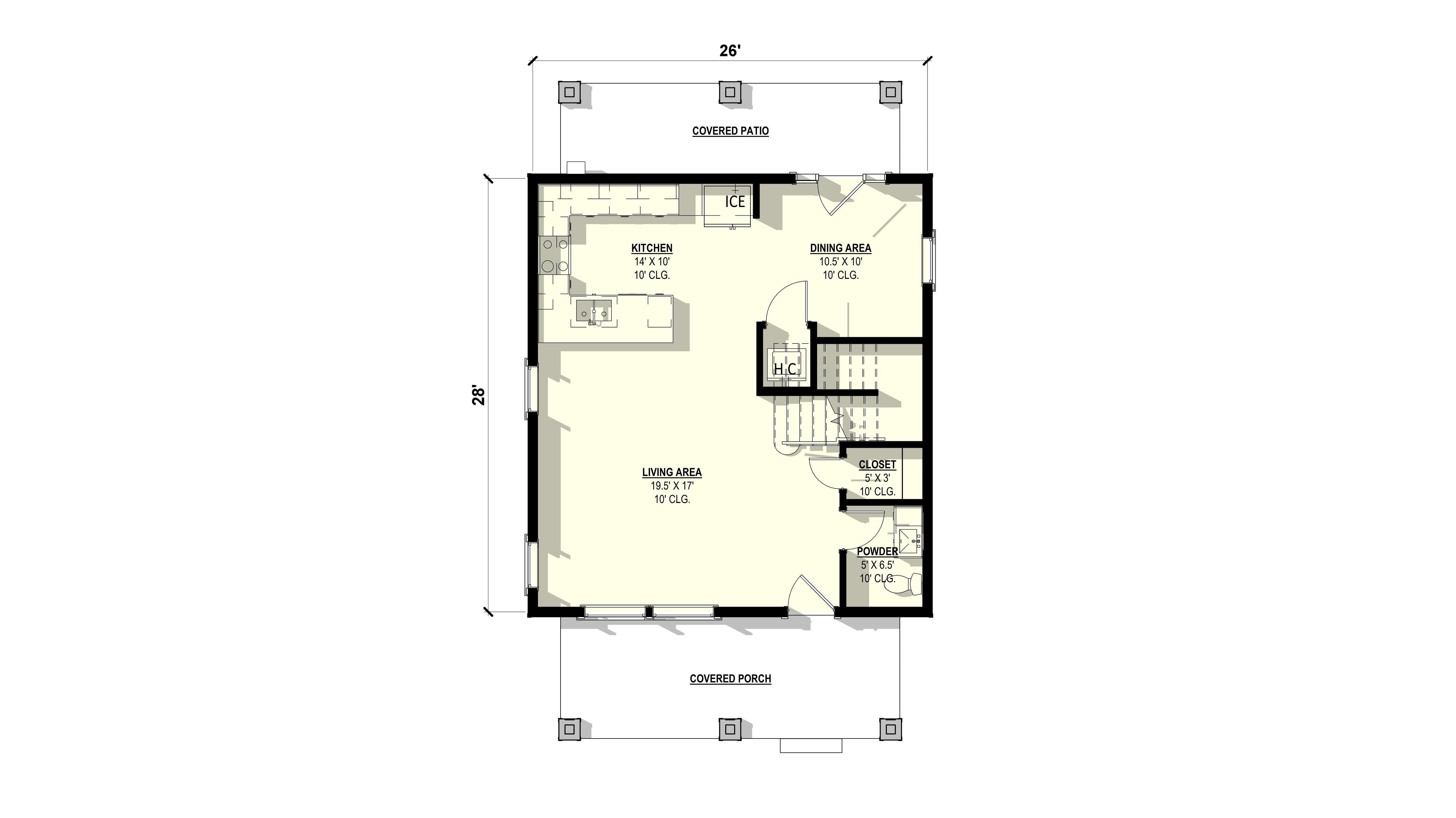 Bonney B Plan (3/2.5/0 1,421 SF)