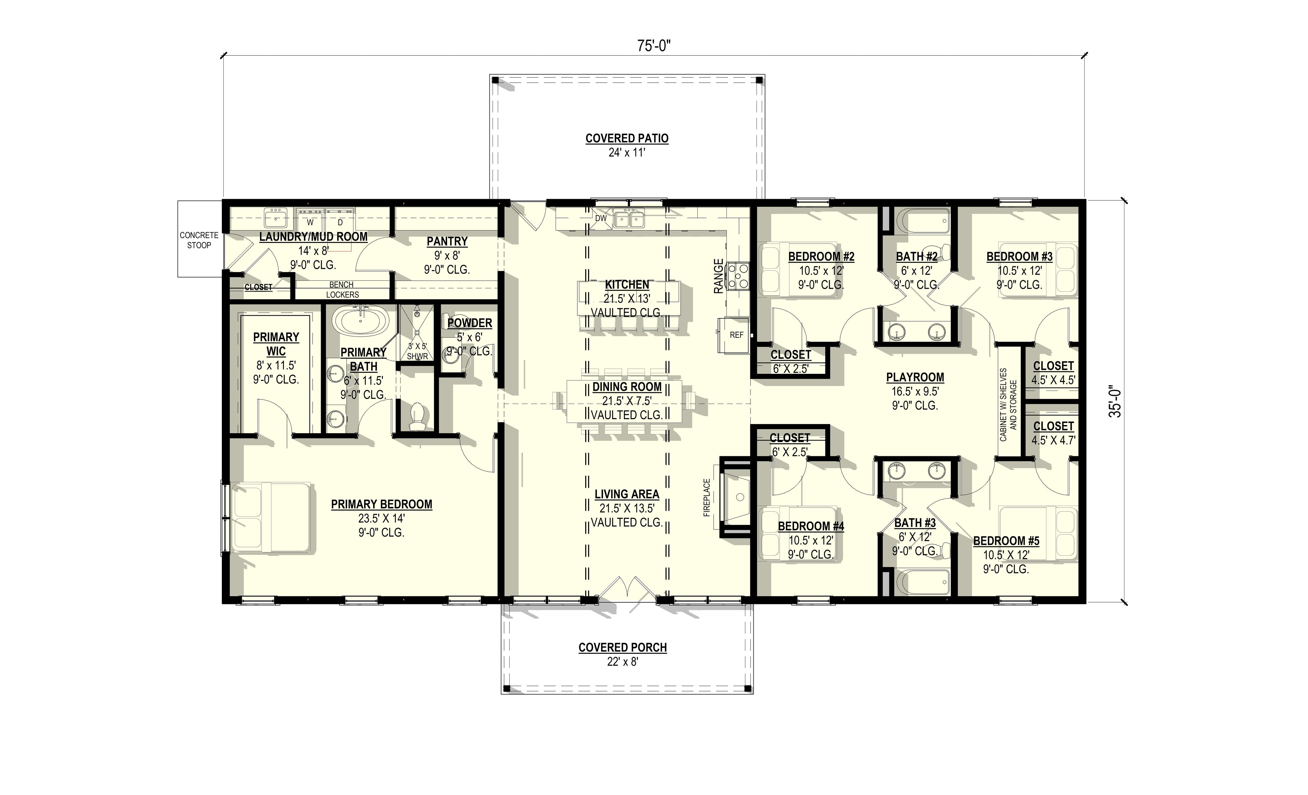 Cedar Plan #1 (5/3.5/0 2,625 SF)