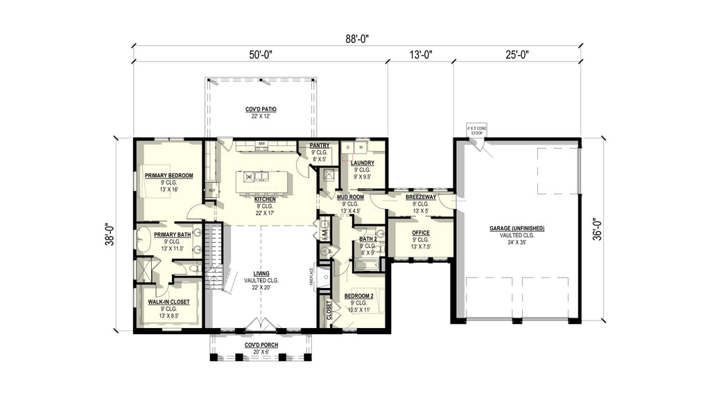 Chrysanthemum Plan (3/3/3 2,486 SF)