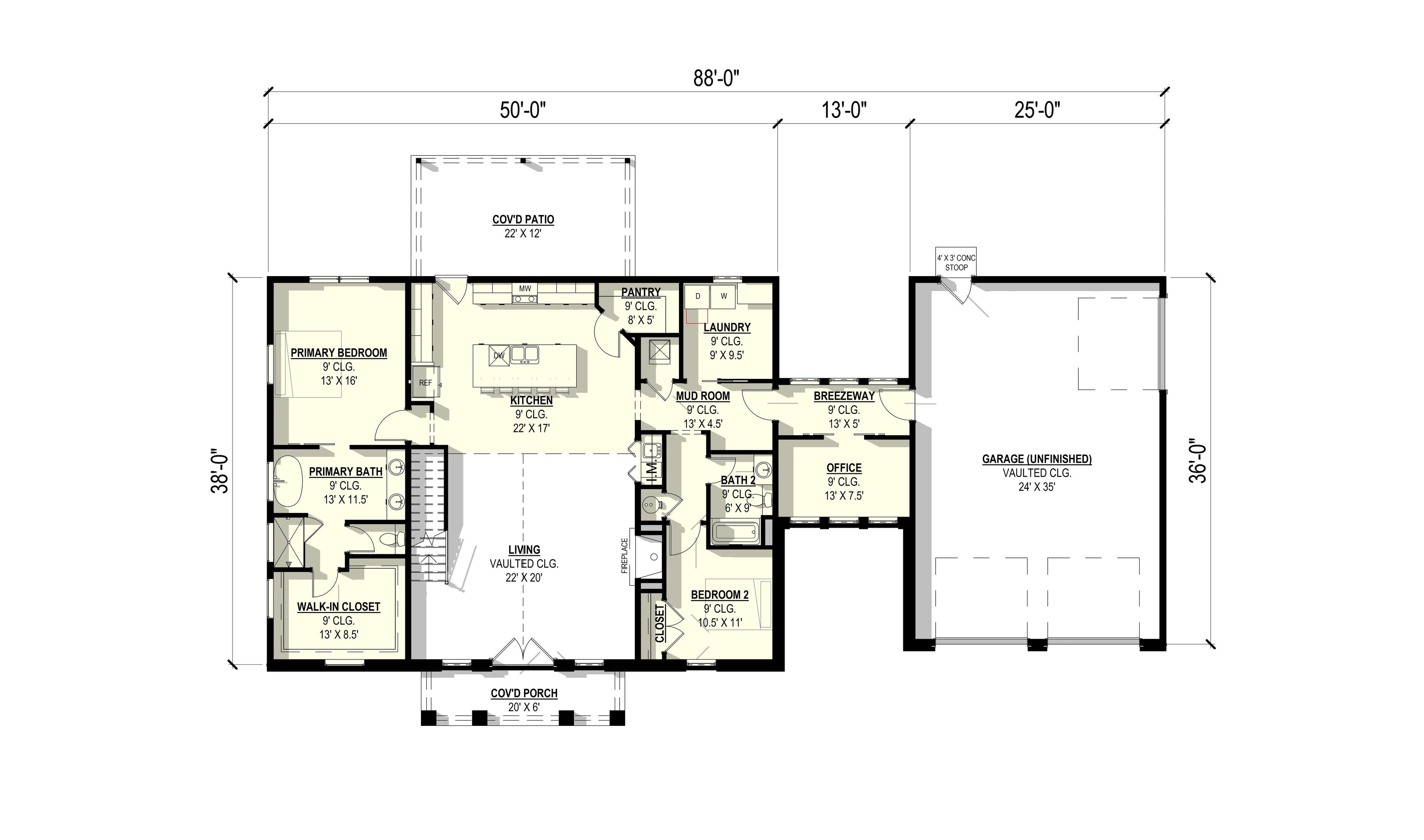 Chrysanthemum Plan (3/3/3 2,486 SF)
