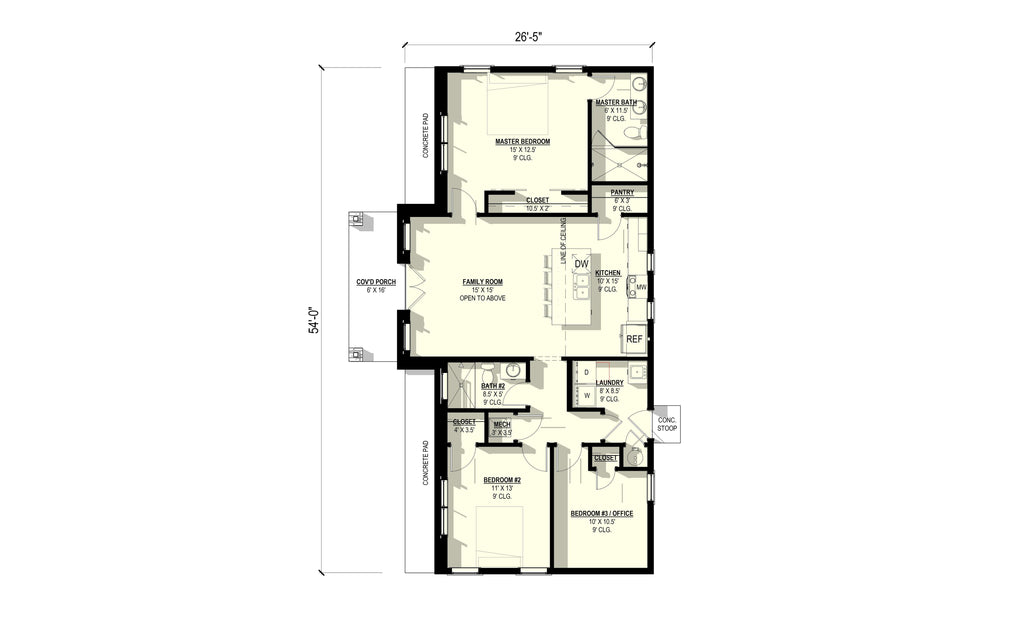 Elderberry 2 Plan (3/2/0 1,275 SF)