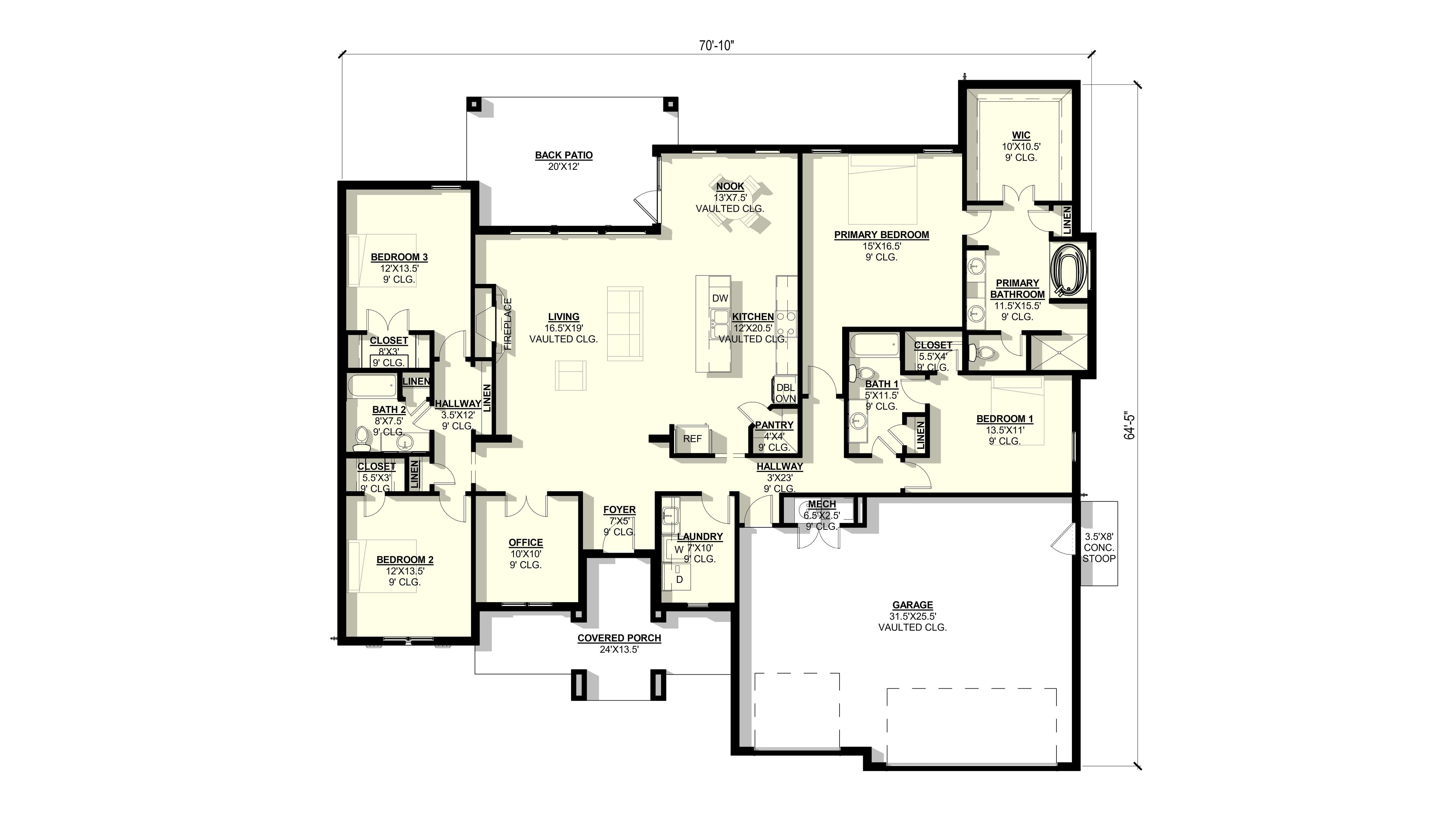 Fremont A Plan (4/3/3 2,592 SF)
