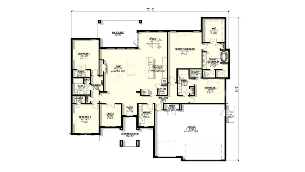 Fremont A Plan (4/3/3 2,592 SF)