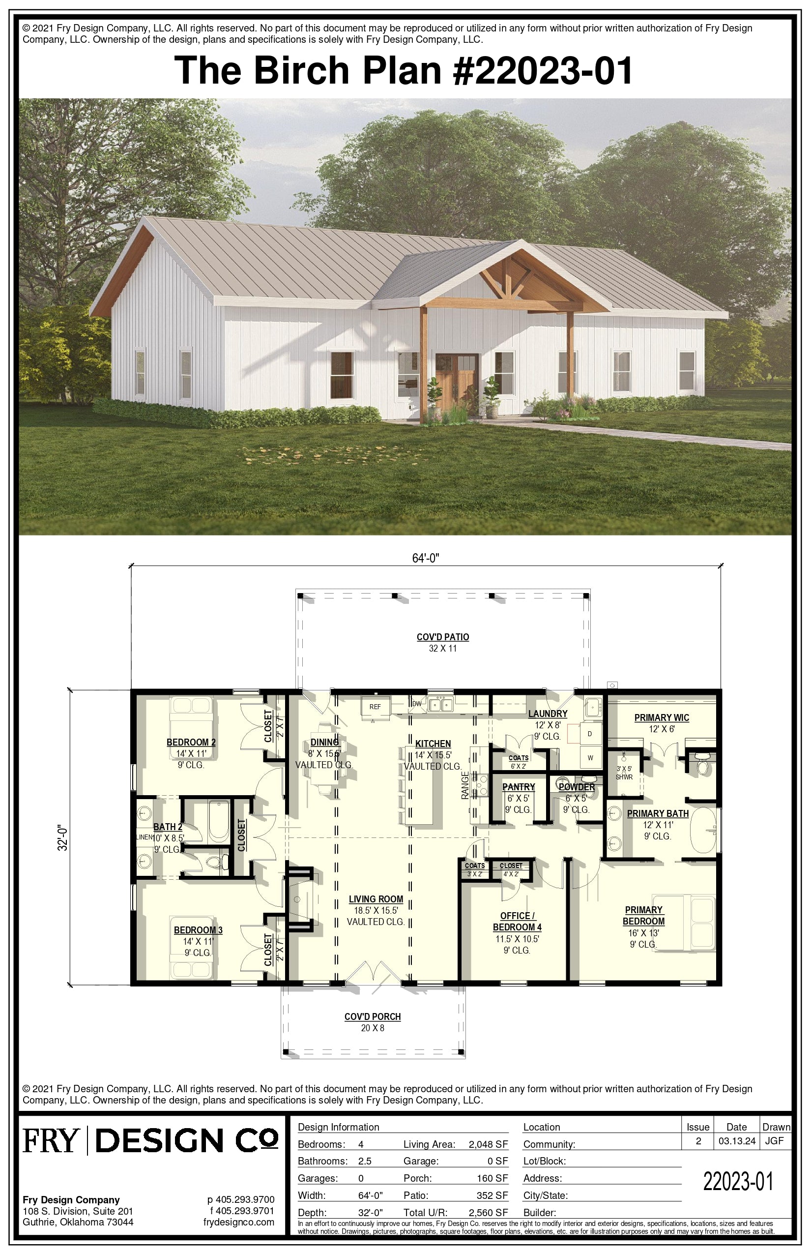 Birch Plan (4/2.5/0 2,048 SF)