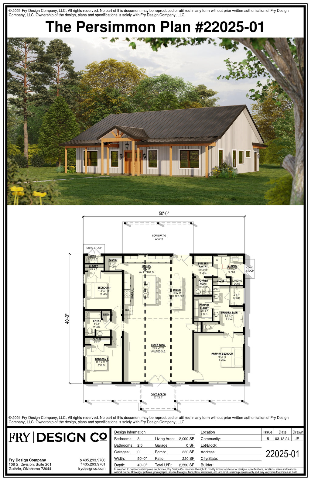 Persimmon Plan (3/2.5/0 2,000 SF)