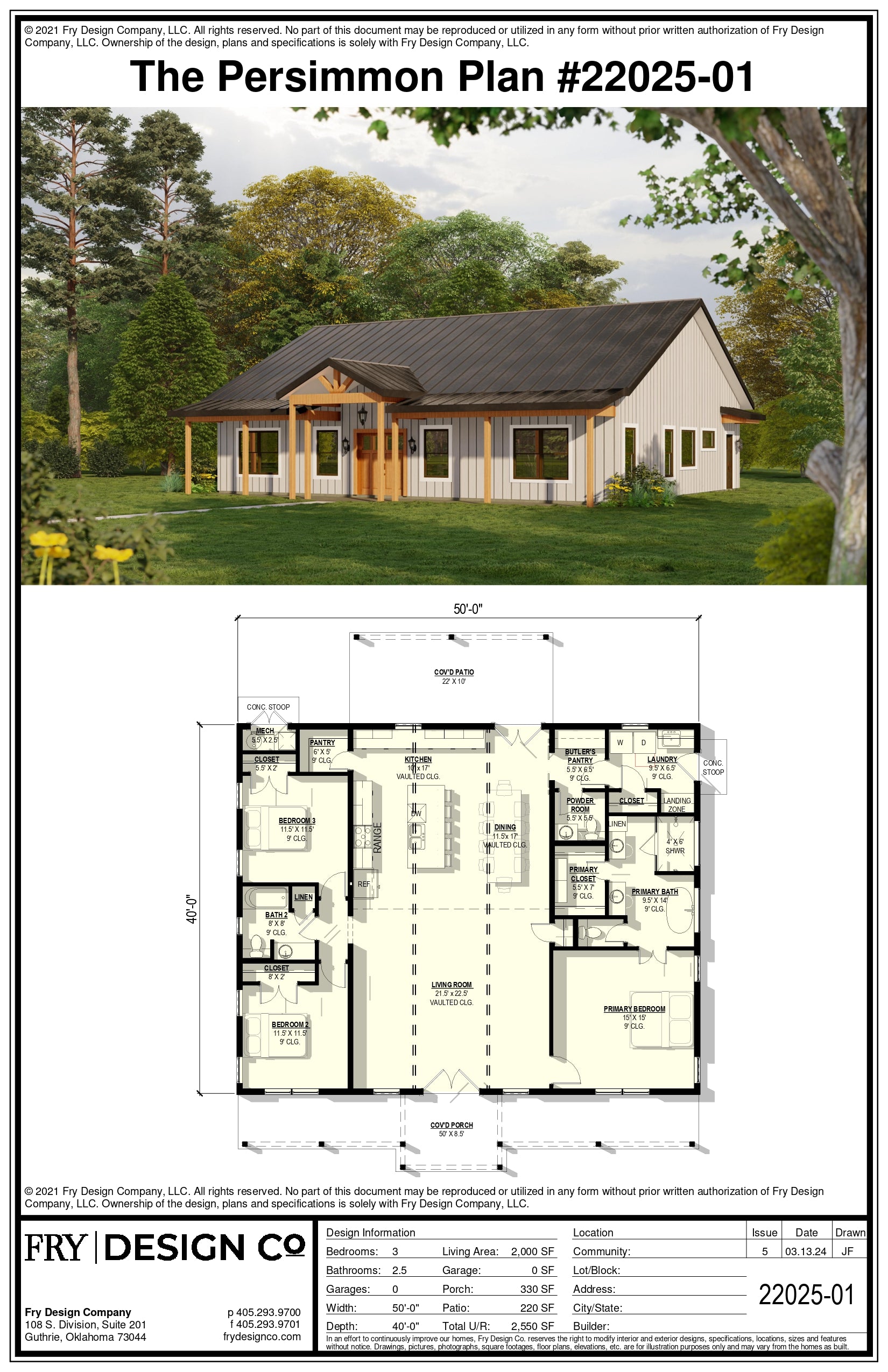 Persimmon Plan (3/2.5/0 2,000 SF)