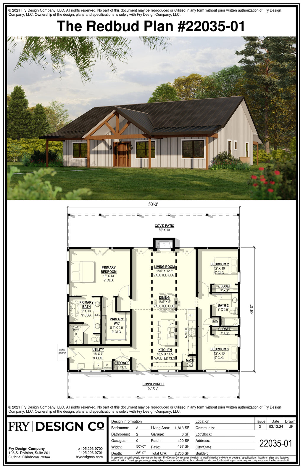 Redbud Plan (3/2/0 1,813 SF)