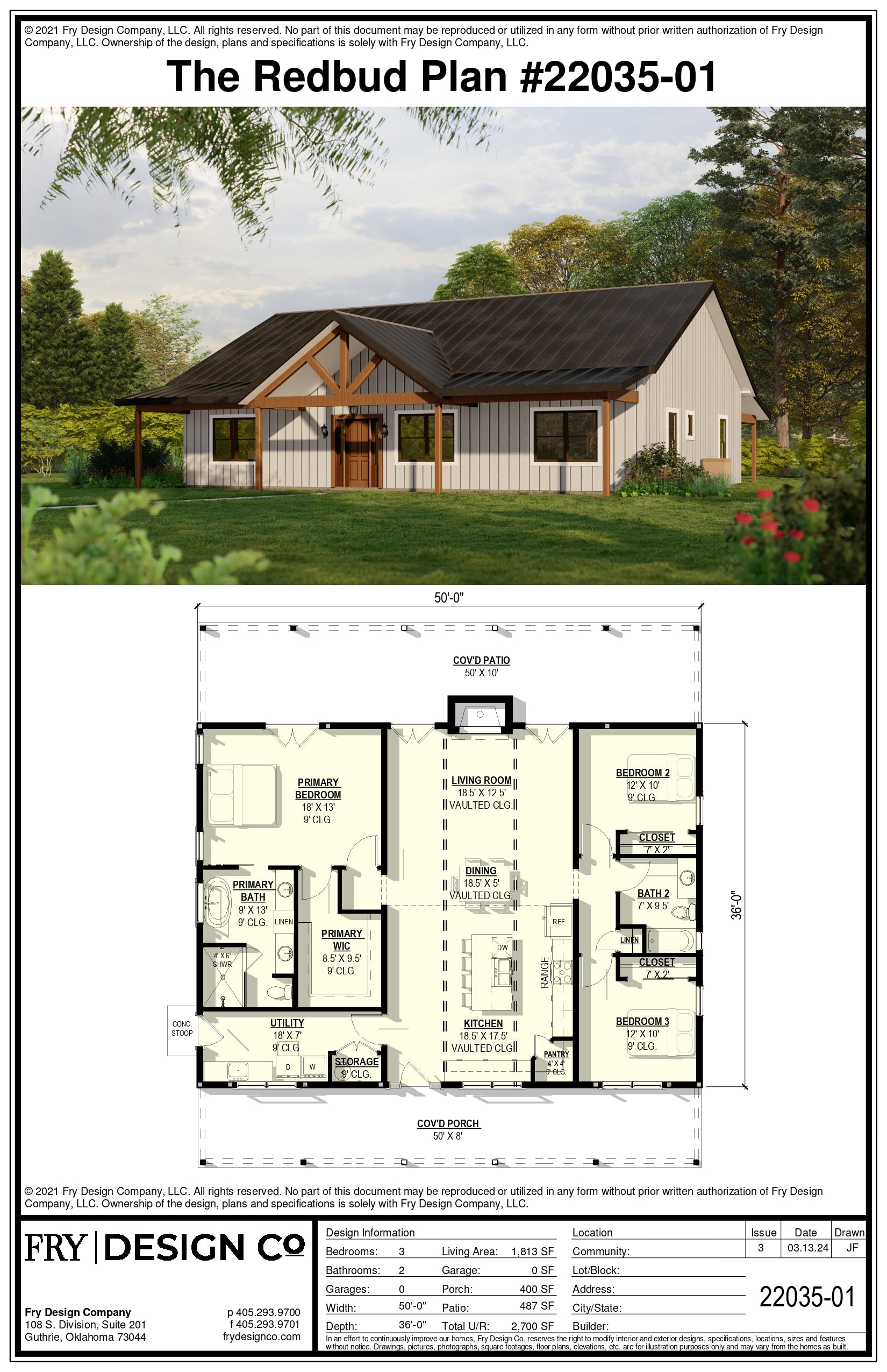 Redbud Plan (3/2/0 1,813 SF)