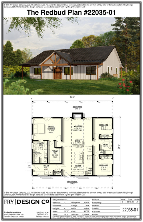 Redbud Plan (3/2/0 1,813 SF)