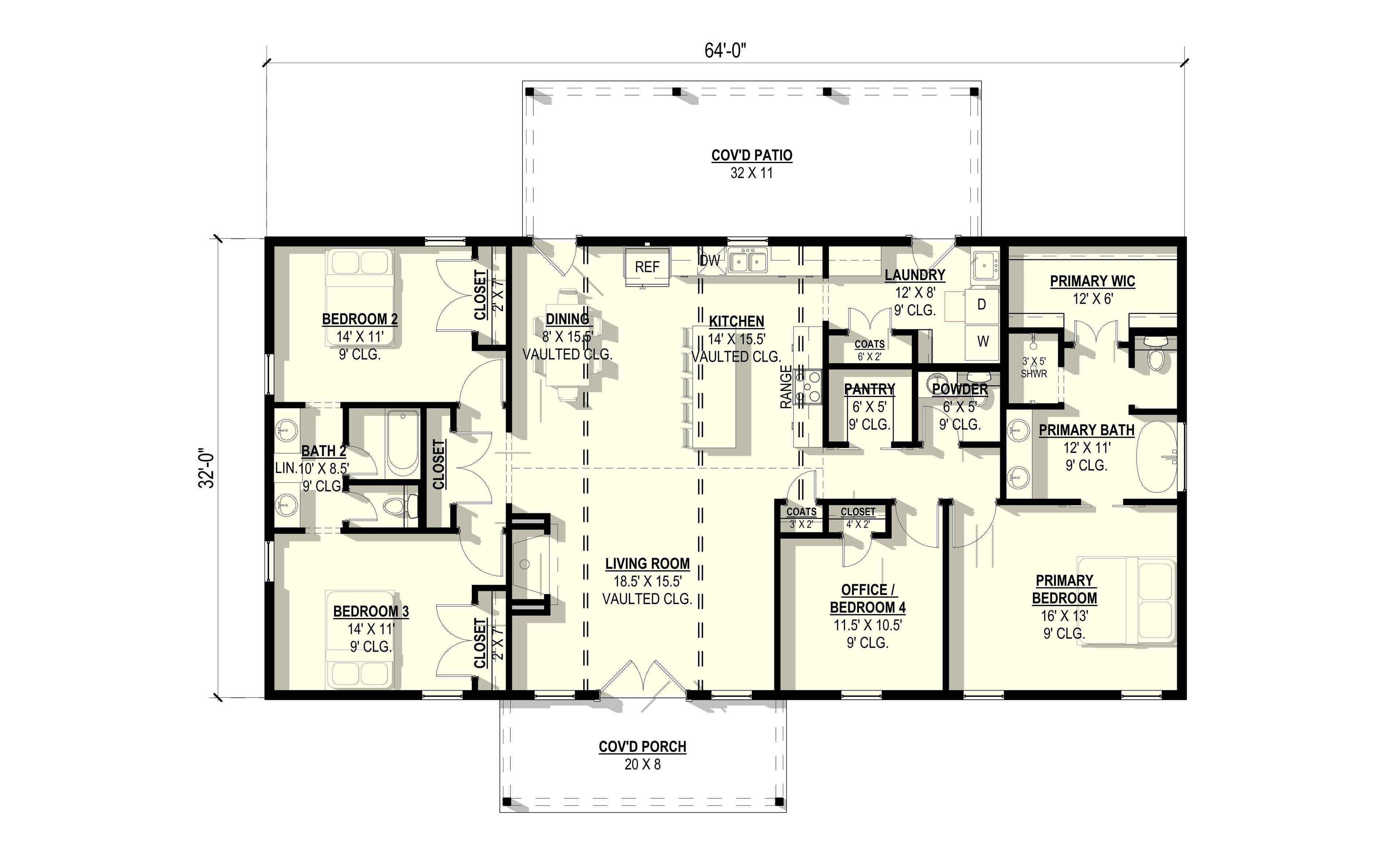 Birch Plan (4/2.5/0 2,048 SF)