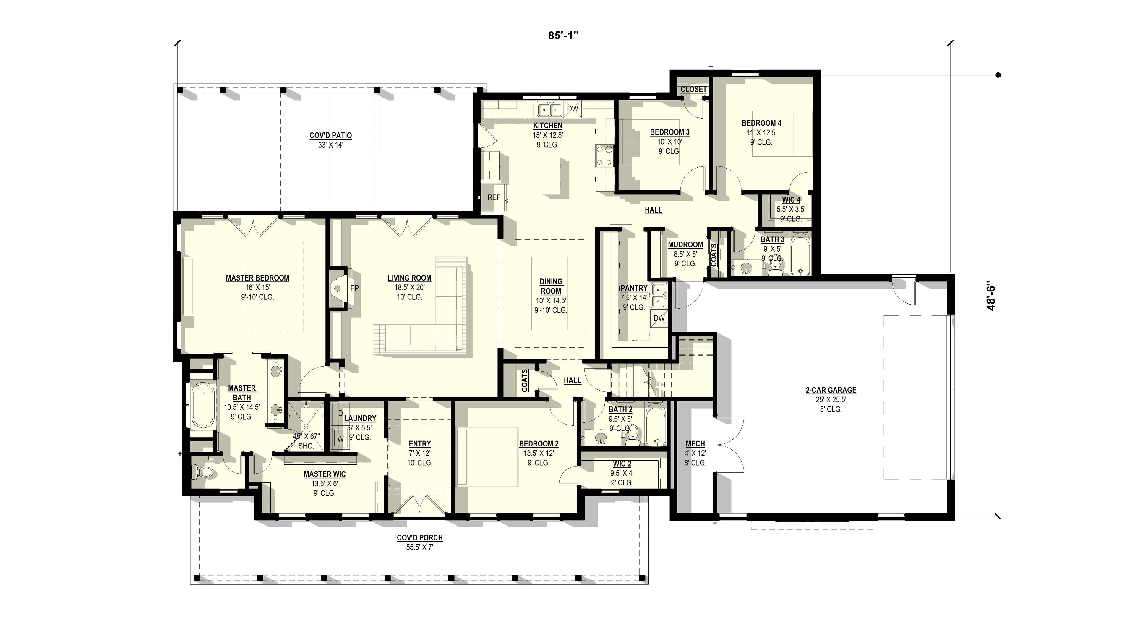 PLAN 2429 (4/3/2 2,416 SF)