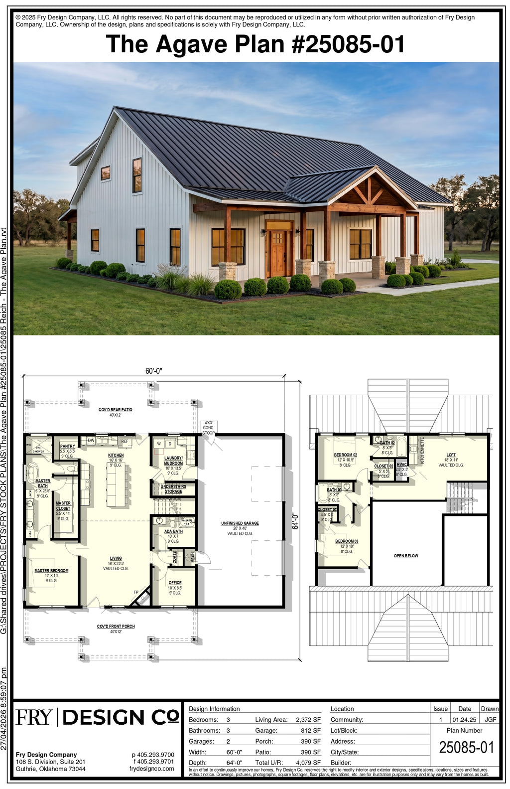 Agave Plan (3/3/2 2,372 SF)