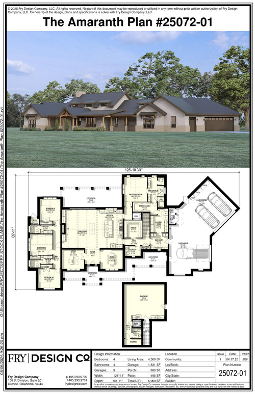 Amaranth Plan (4/4/3 4,360 SF)