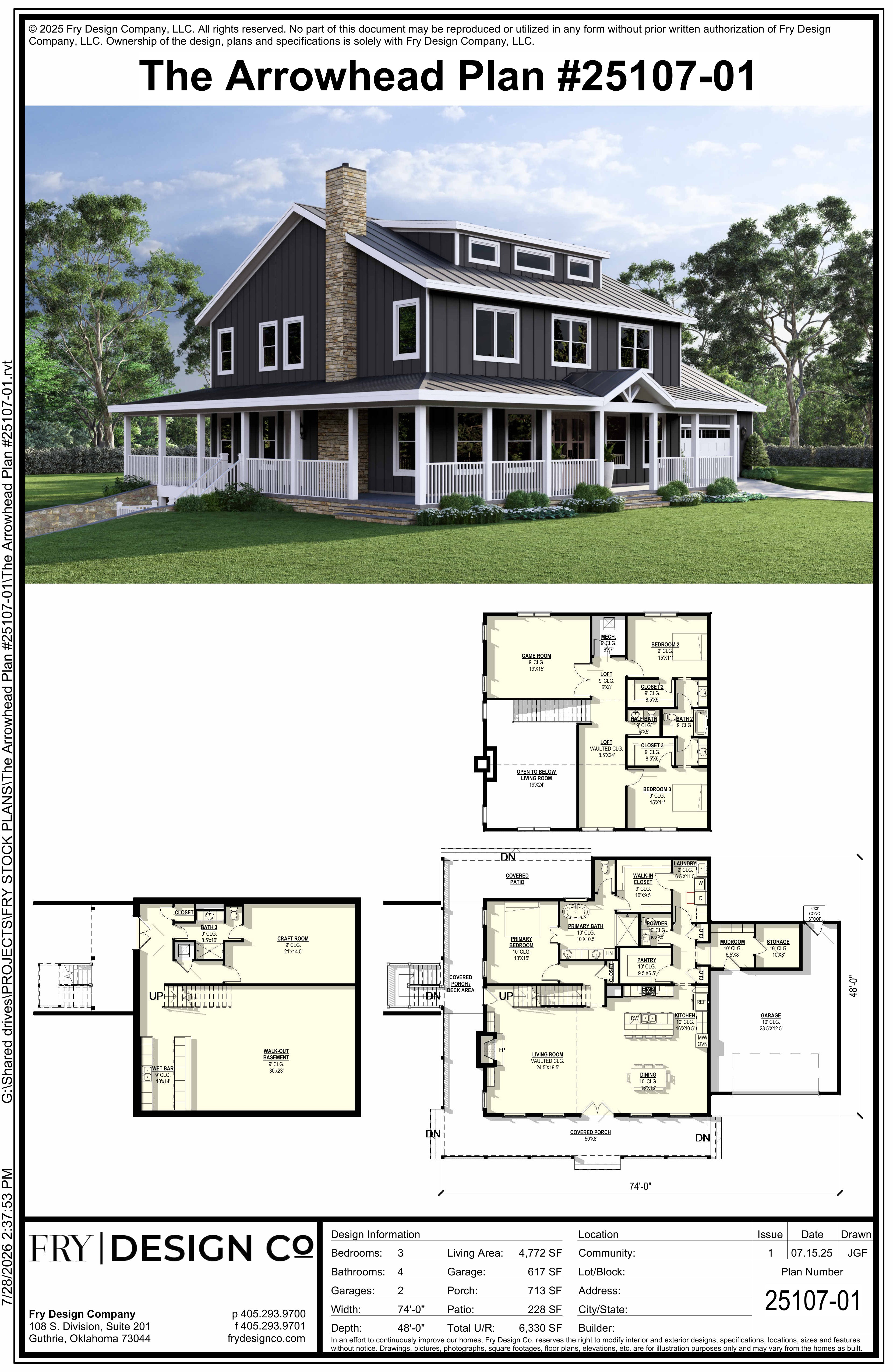 Arrowhead Plan (3/4/2 4,772 SF)