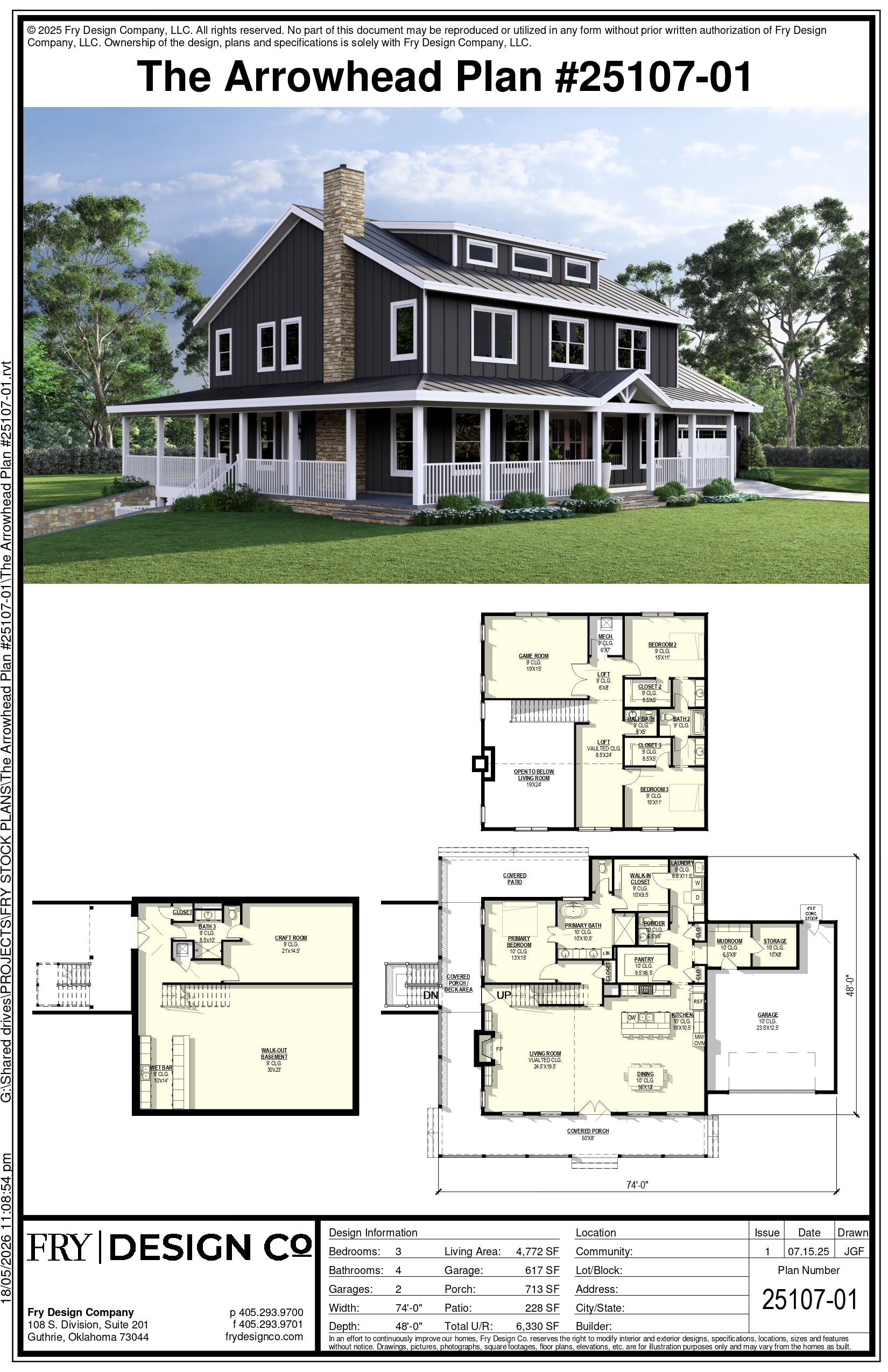 Arrowhead Plan (3/4/2 4,772 SF)